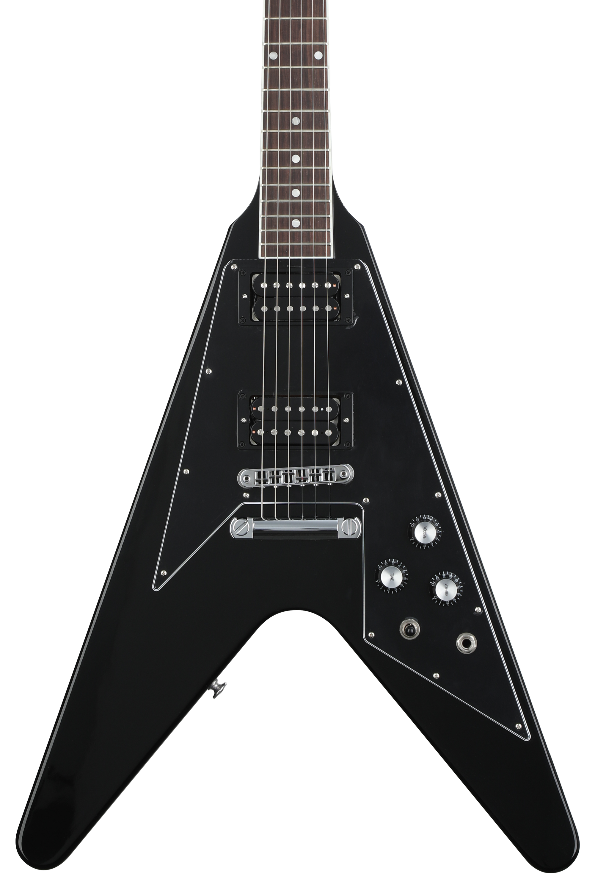Gibson 70s Flying V Electric Guitar - Ebony | Sweetwater