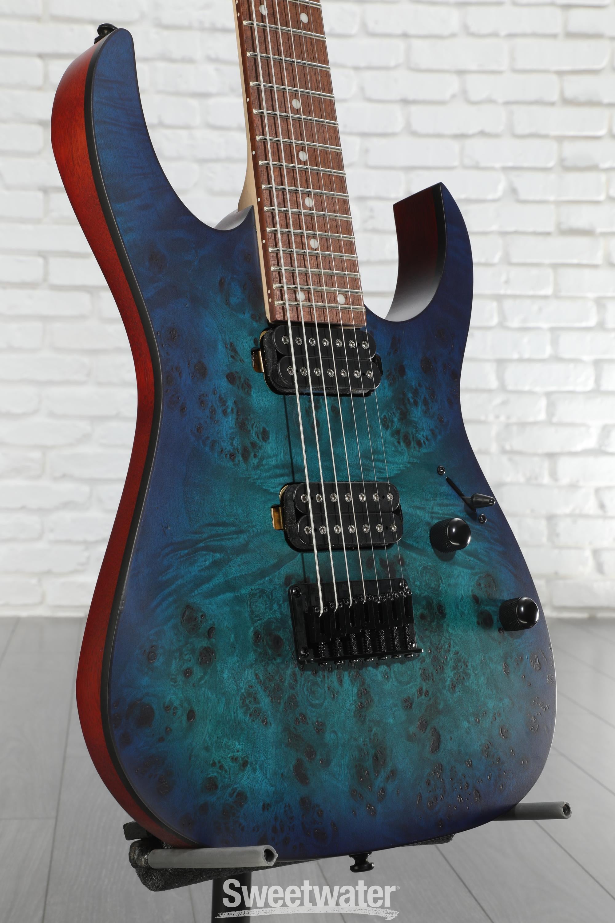 Ibanez RG7421PB Electric Guitar - Sapphire Blue Flat | Sweetwater