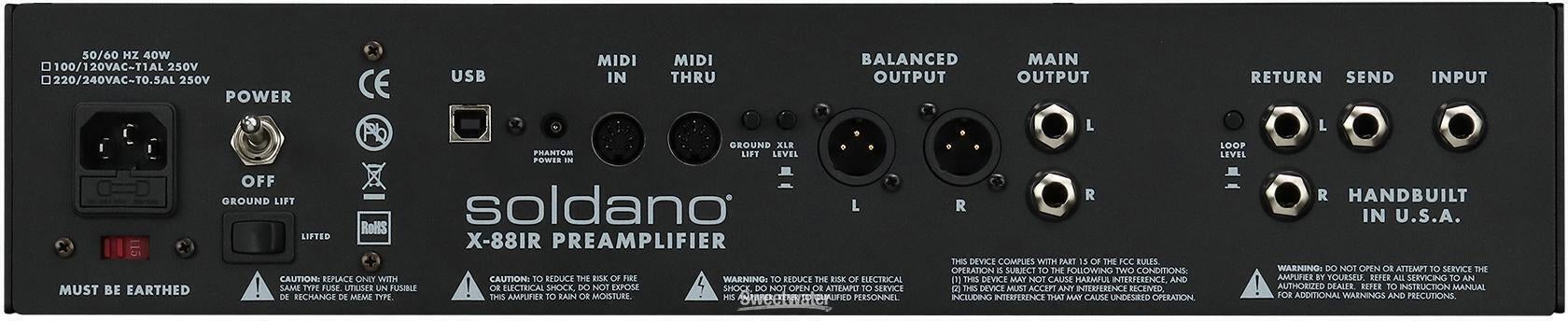 Soldano X88-IR Stereo Rackmount Tube Preamplifier | Sweetwater