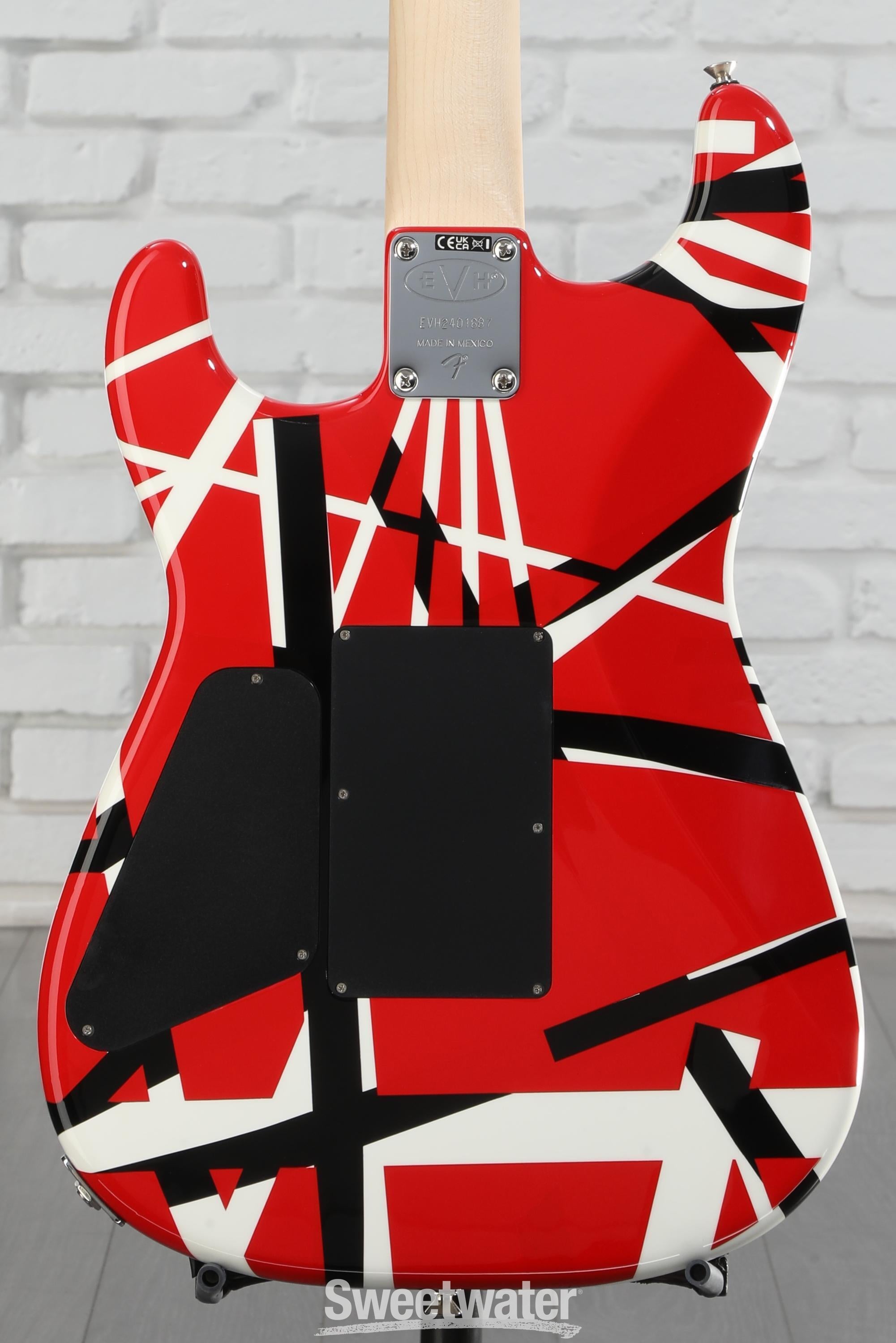 EVH Striped Series - Red with Black and White Stripes