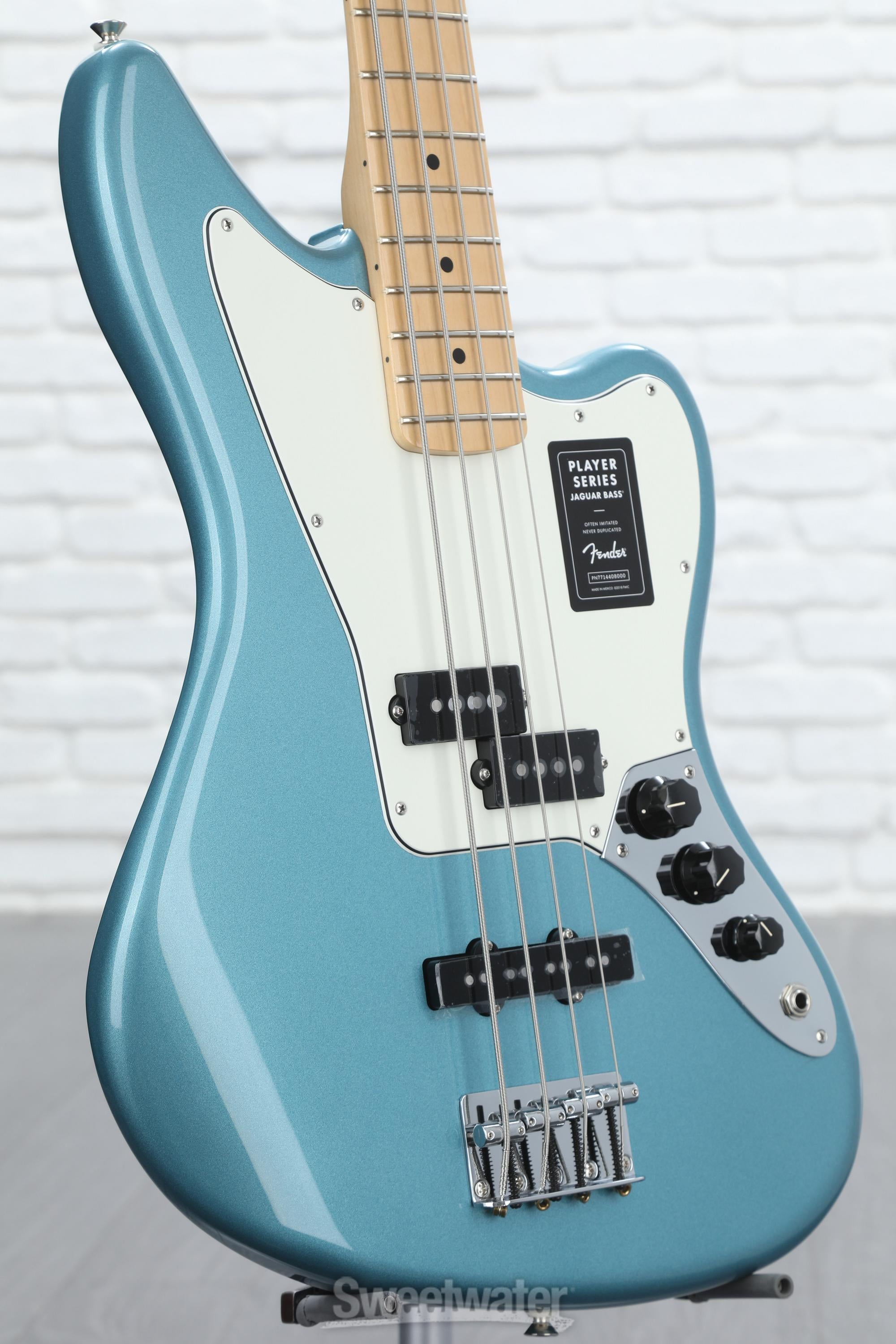 Fender Player Jaguar Bass - Tidepool with Maple Fingerboard | Sweetwater