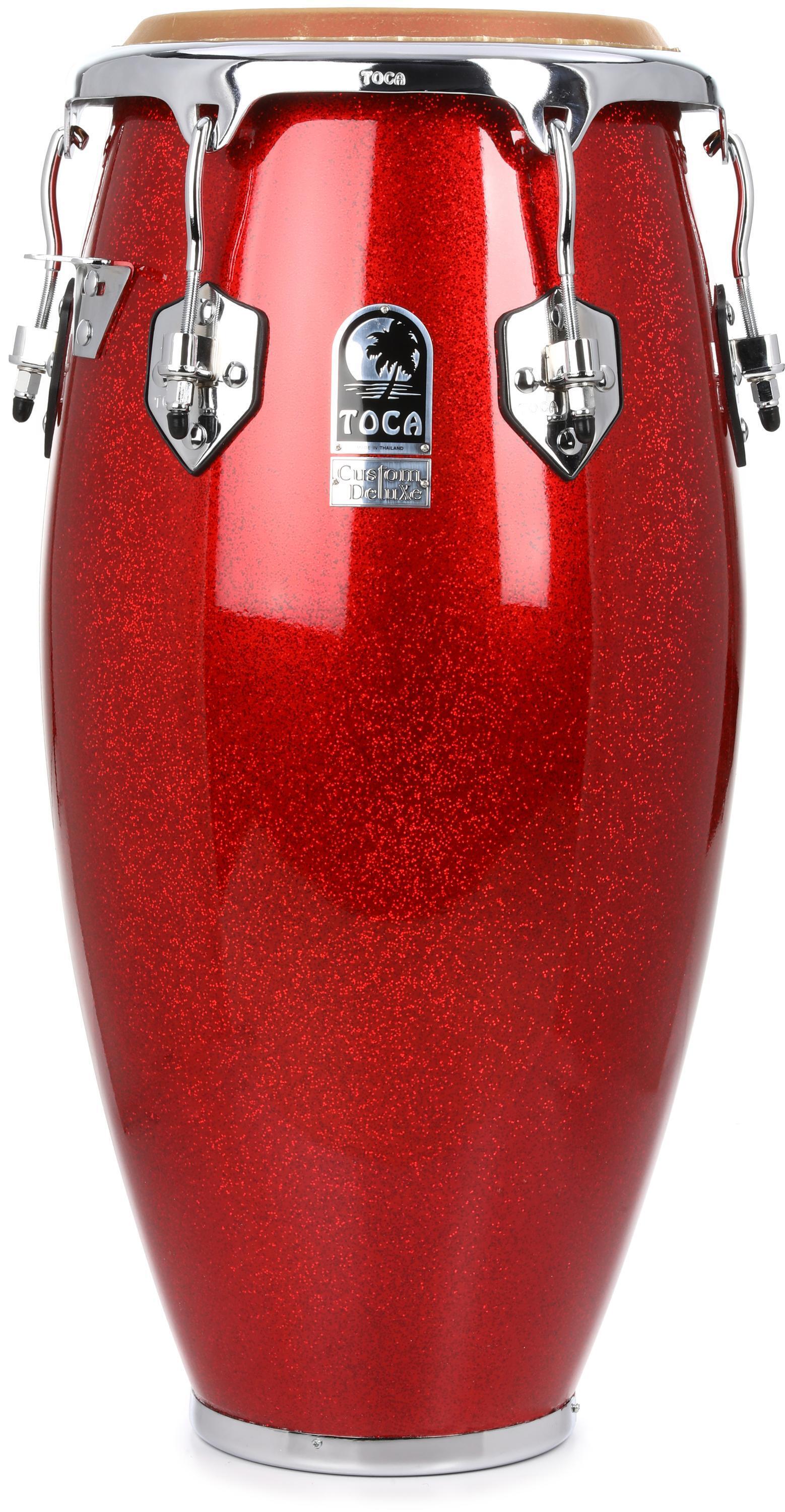 Toca Percussion Custom Deluxe Fiberglass Quinto - Red Sparkle