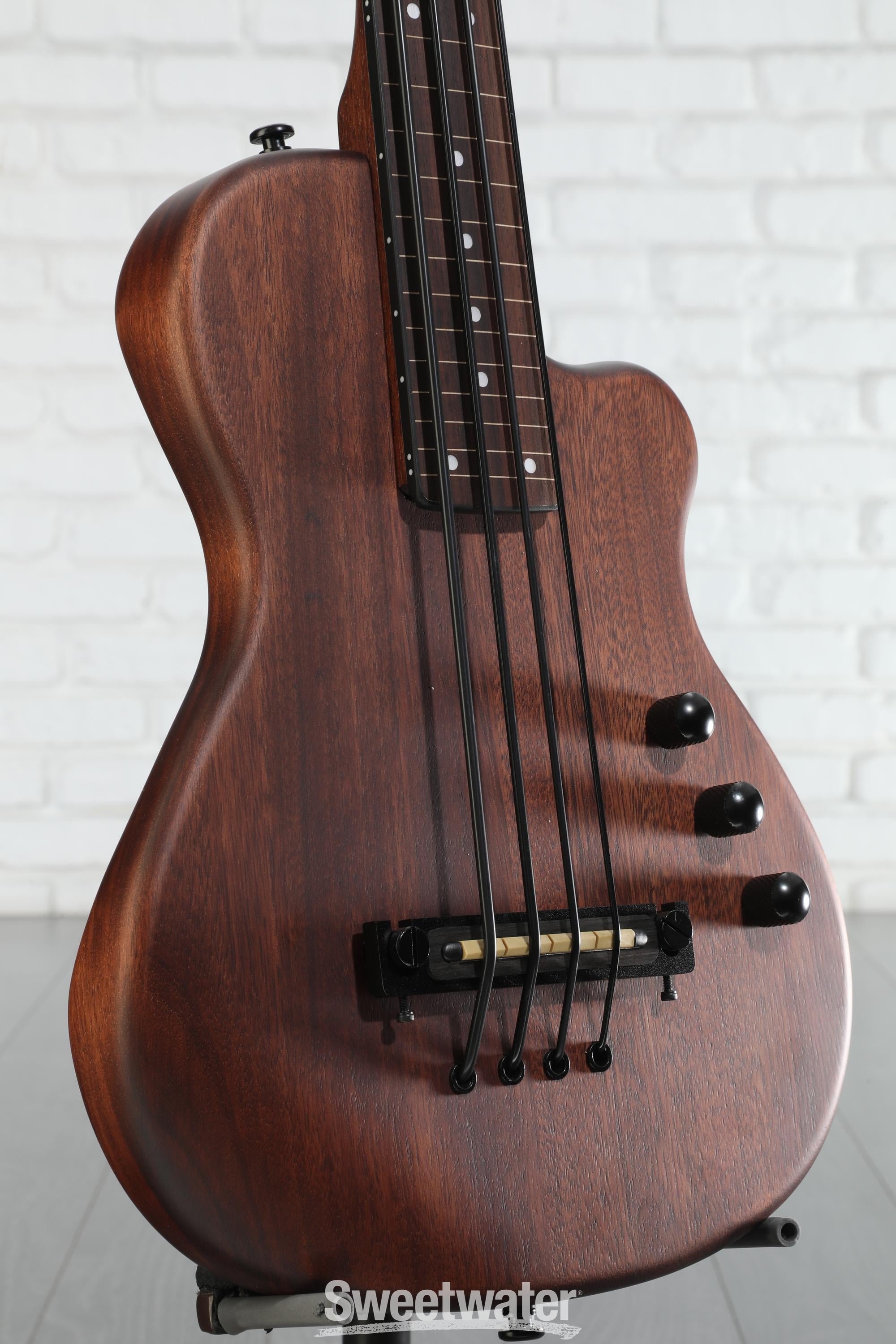 Gold Tone ME-BassFL 23-inch Scale Fretless Electric MicroBass - Natural