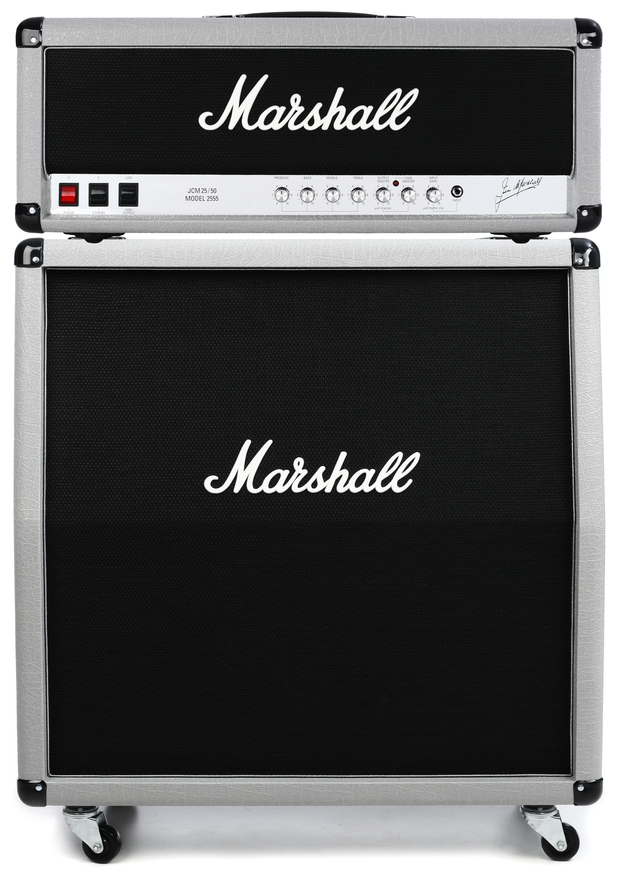 Marshall 2555X Silver Jubilee and 2551AV 4x12