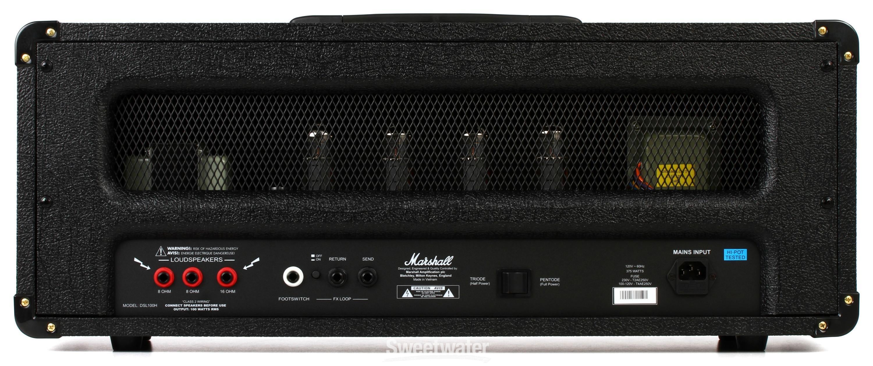 Marshall DSL100H 100-watt 2-channel Tube Head | Sweetwater