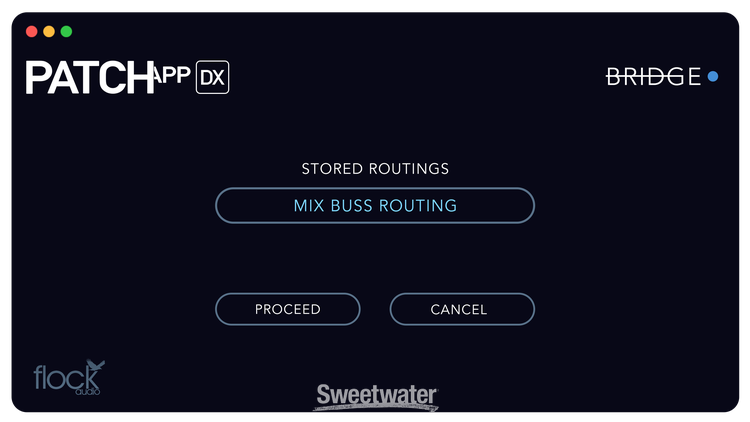 Flock Audio Patch App DX Hardware Management Software Flock Audio Patch App DX Hardware Management Software