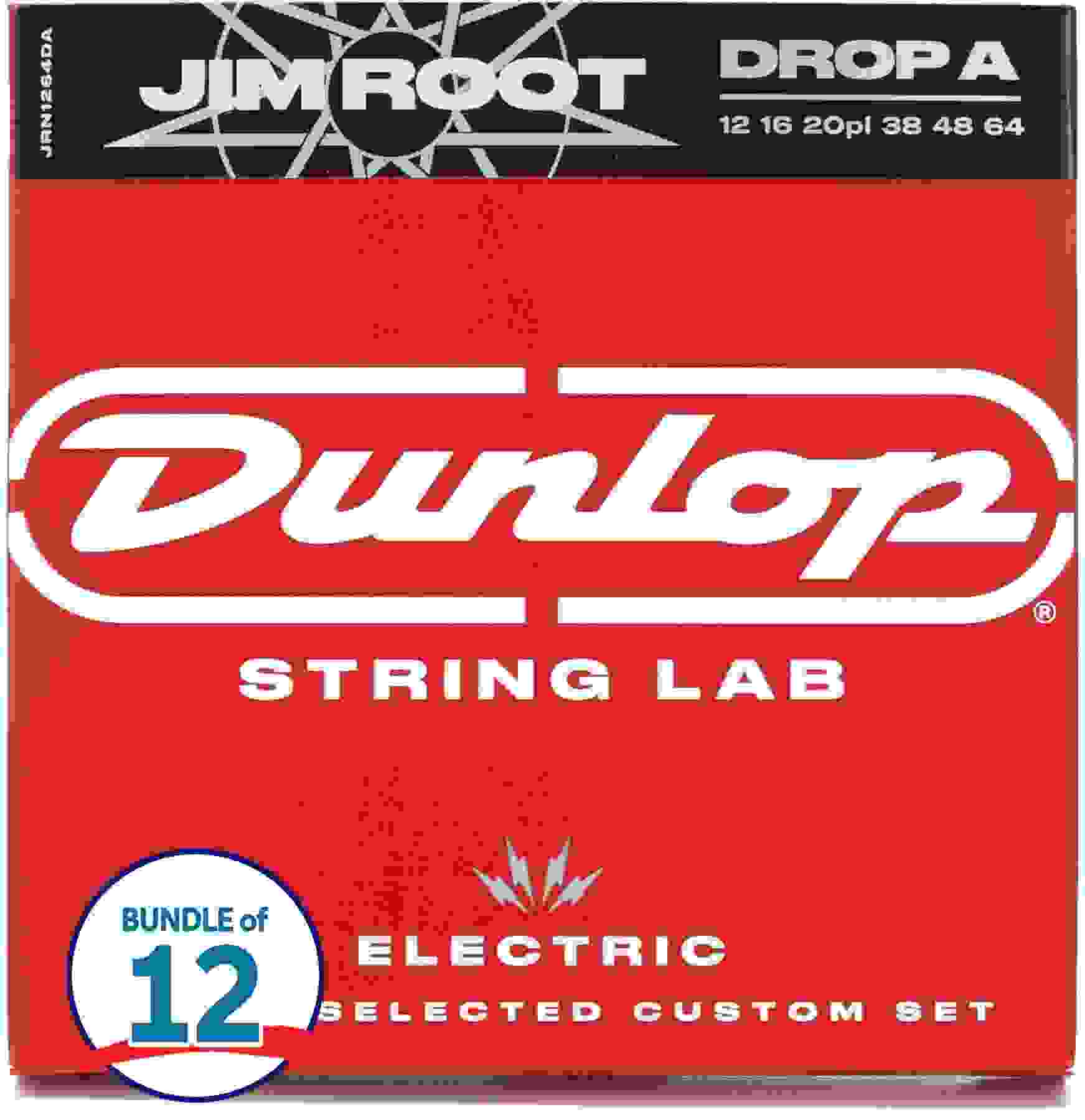 Dunlop JRN1264DA Jim Root Electric Strings - .012-.064 Drop A (12-pack)