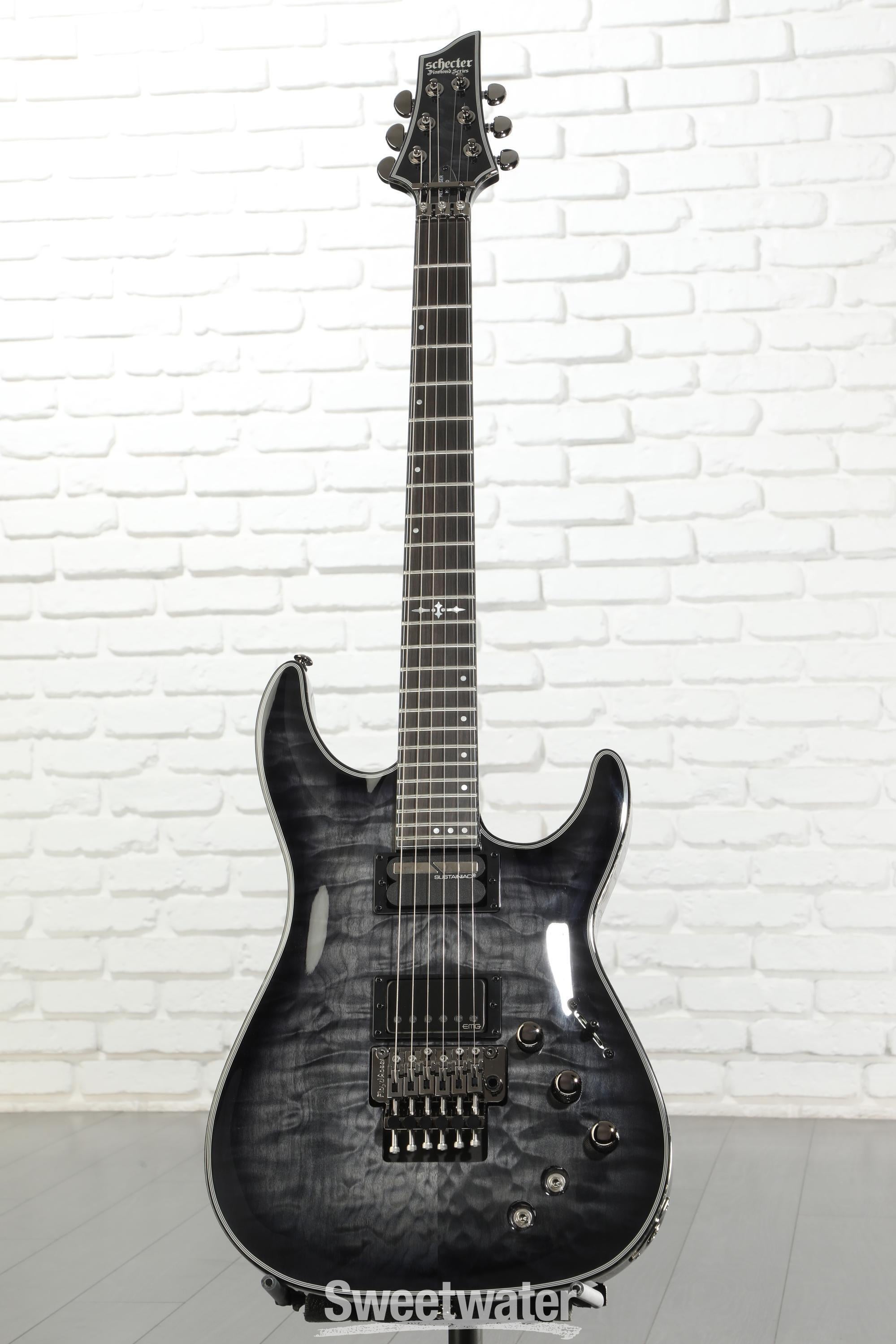 Schecter Hellraiser Hybrid C-1 FR-S Electric Guitar - Trans Black