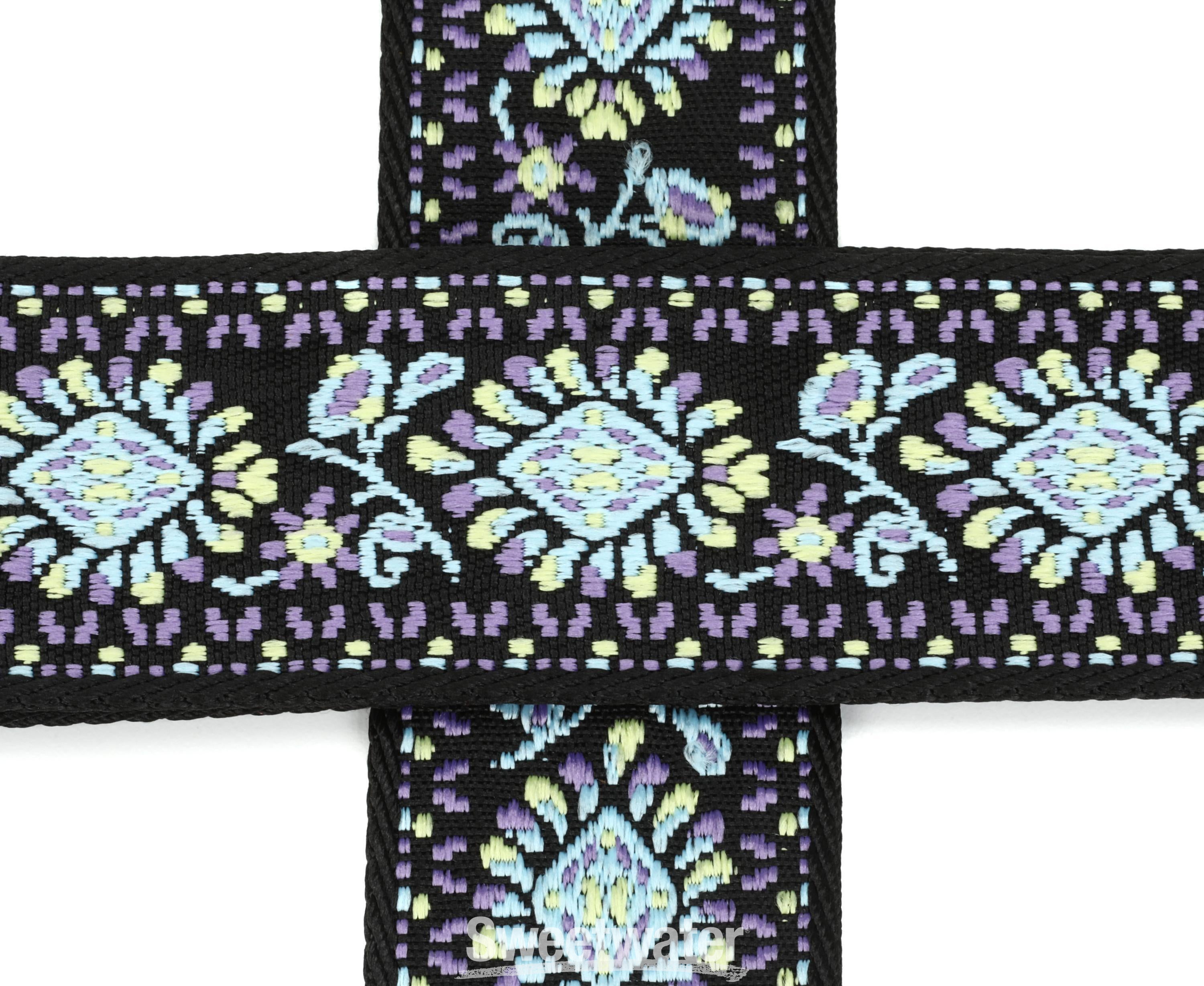 Fender 2-inch Pasadena Woven Strap - Blue Lotus | Sweetwater