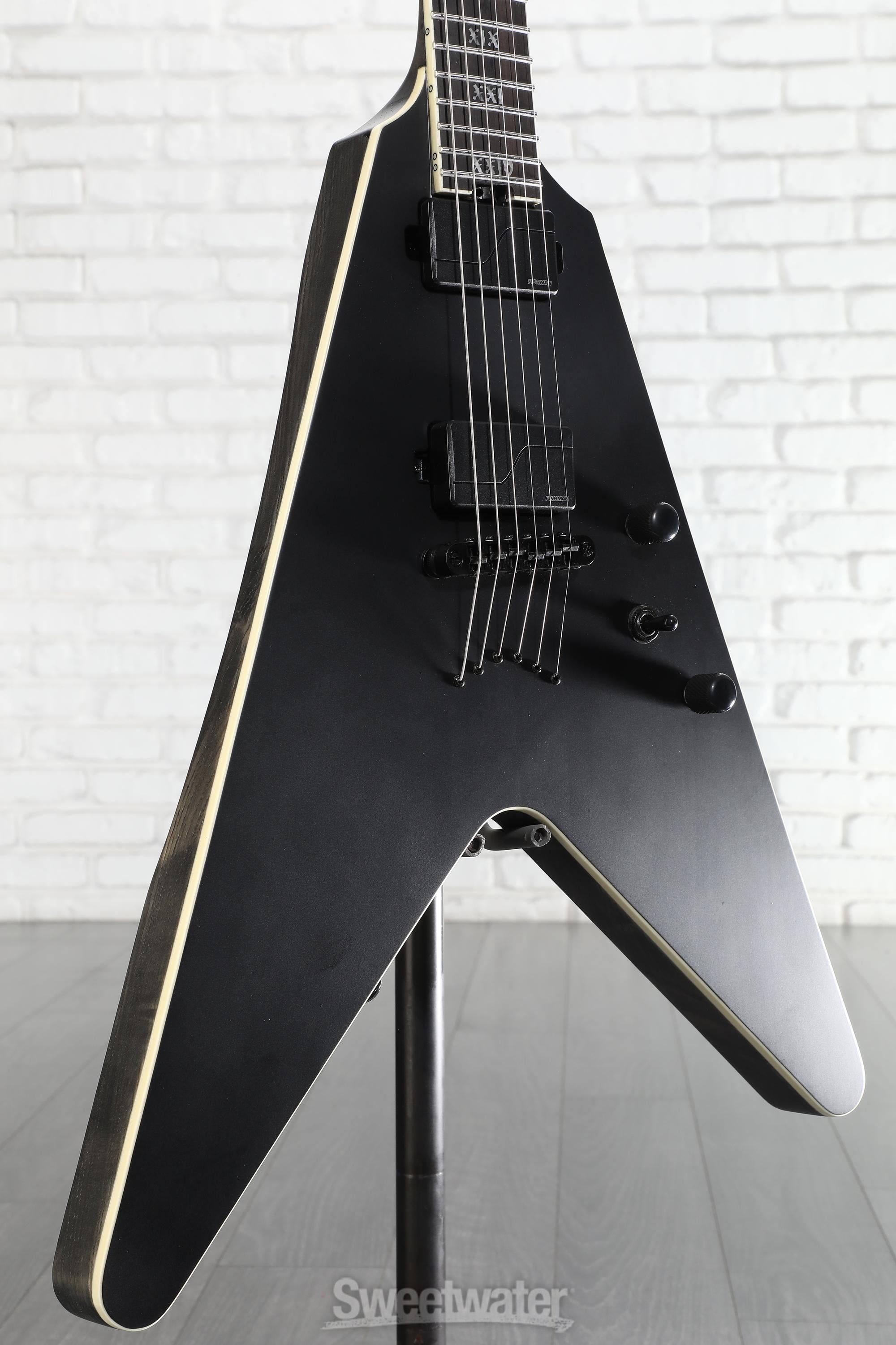 Photo of Schecter V-1 SLS Evil Twin - Satin Black