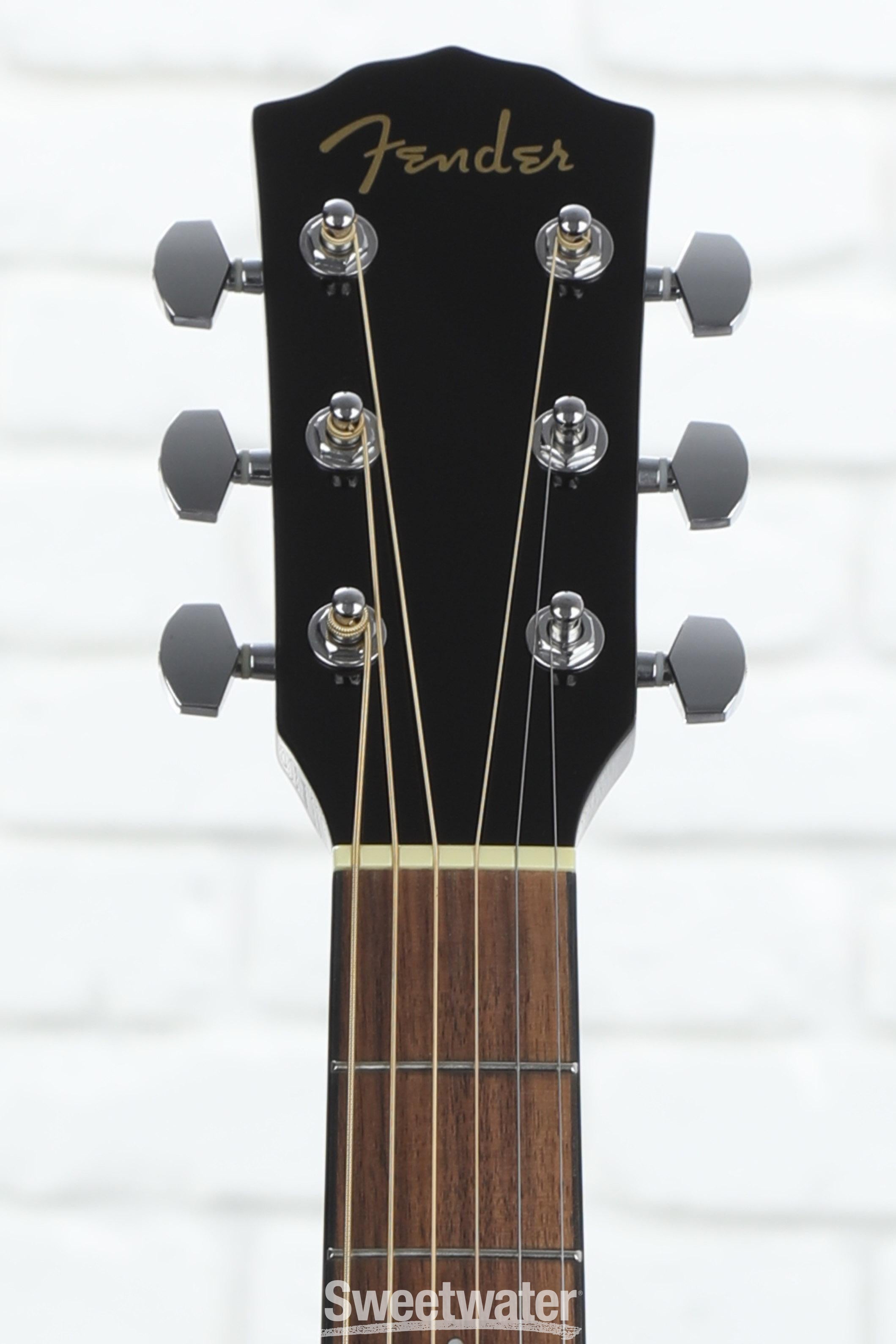 Fender CC-60SCE Acoustic-electric Guitar - Black