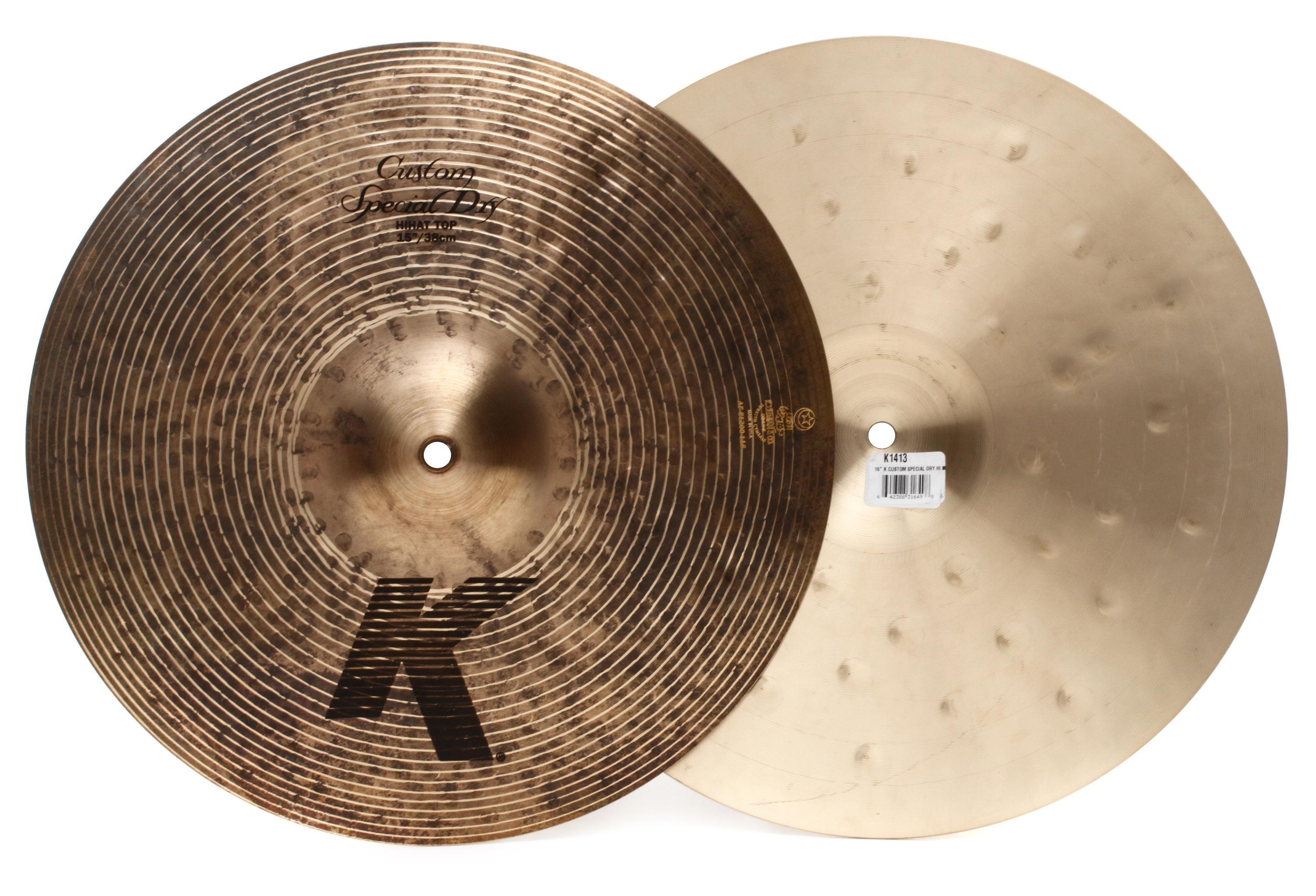 Zildjian 15 inch K Custom Special Dry Hi-hat Cymbals | Sweetwater