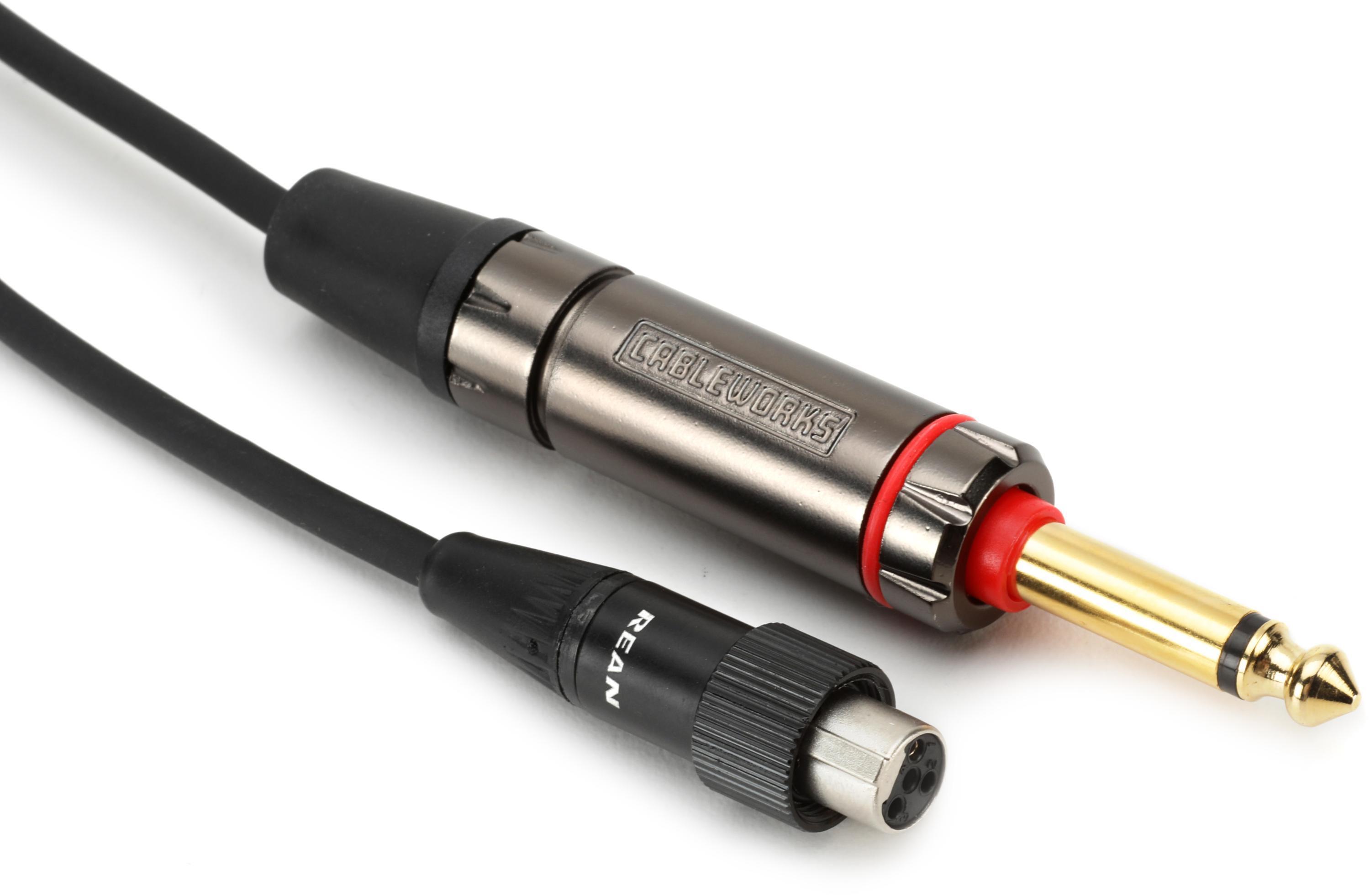 Photo of Gator Cableworks Headliner Series Instrument Cable for Wireless Bodypack Transmitter - 3 foot