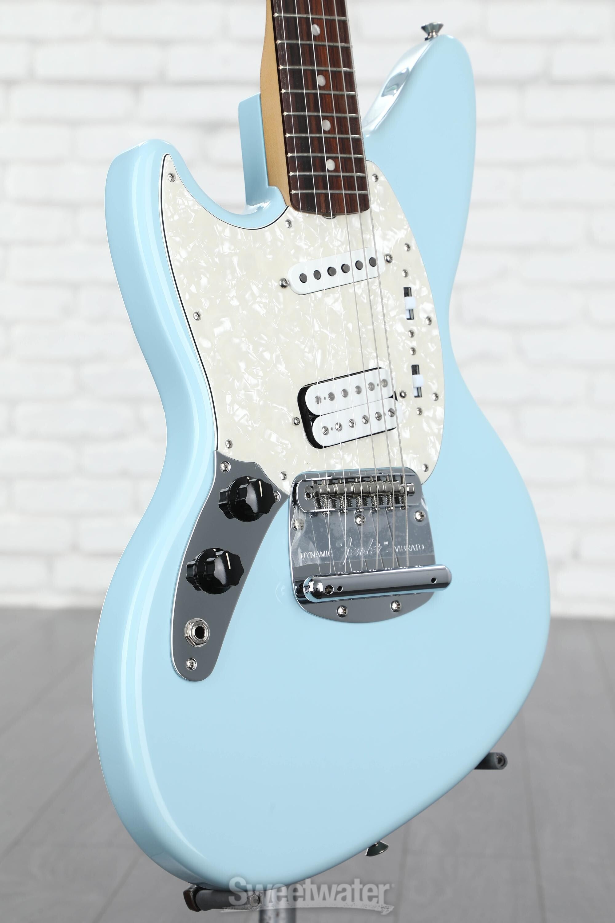 Fender Jag-Stang Left-handed Electric Guitar - Sonic Blue | Sweetwater