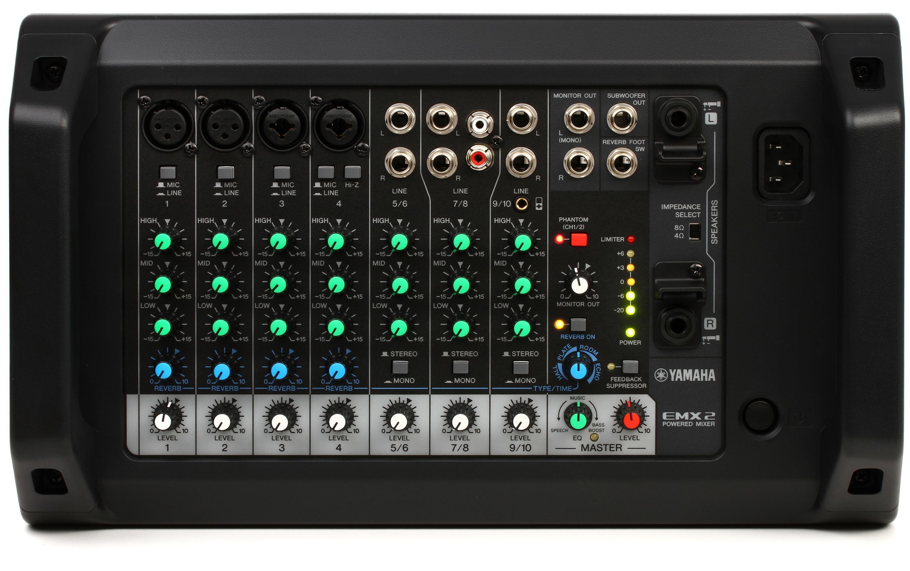 Yamaha EMX2 10-channel 500W Powered Mixer Reviews | Sweetwater