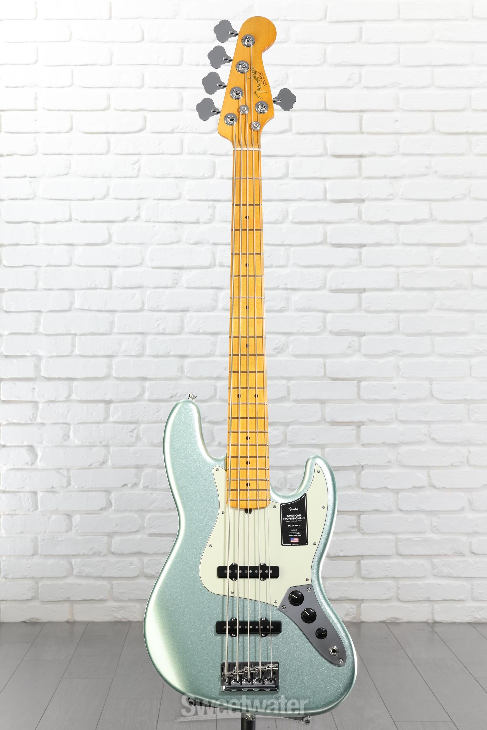 Fender American Professional II Jazz Bass V - Mystic Surf Green