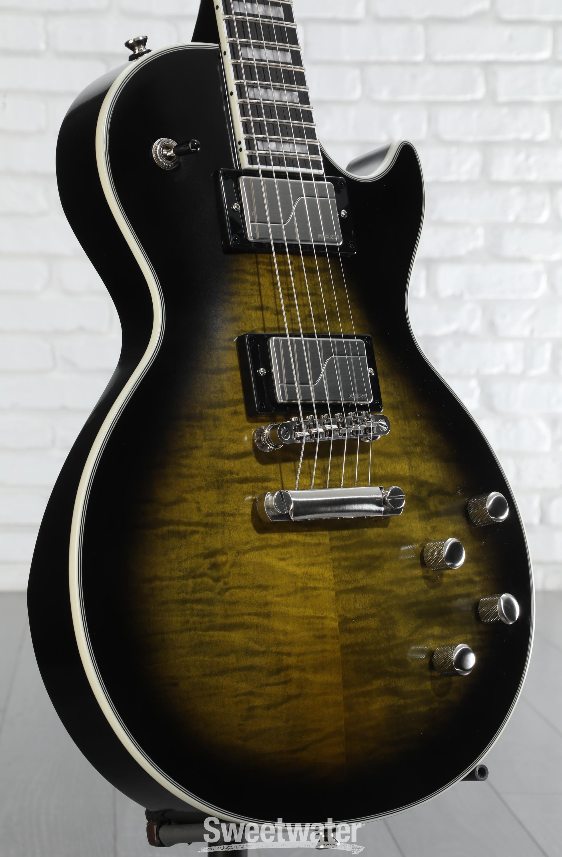 Epiphone Les Paul Prophecy Electric Guitar - Olive Tiger Aged