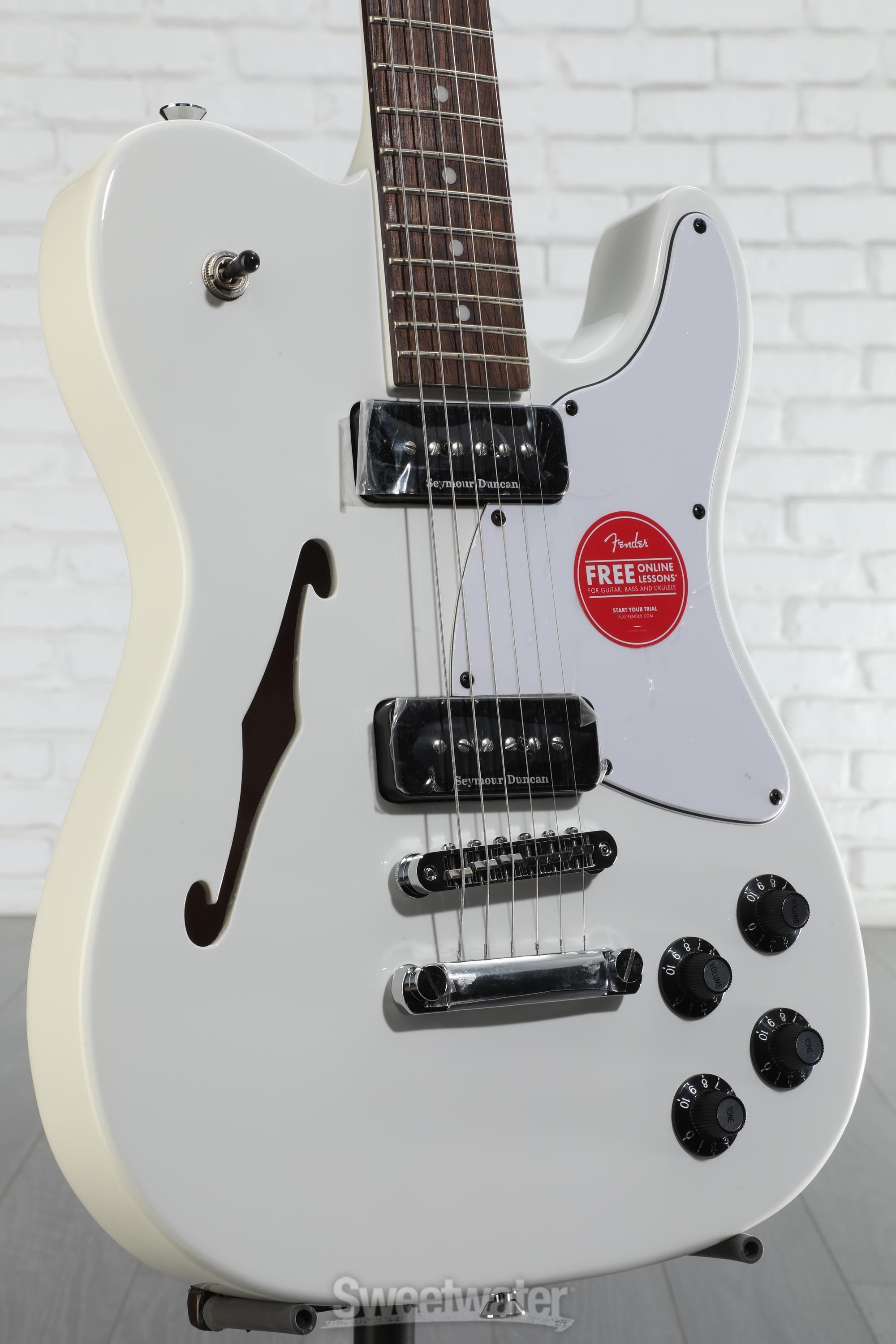 Fender Jim Adkins JA-90 Telecaster Thinline - White | Sweetwater