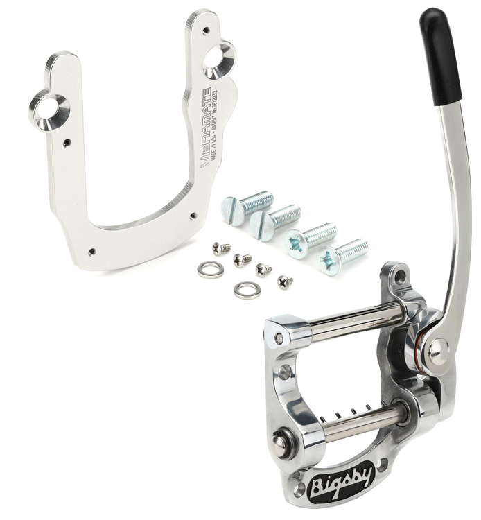 Vibramate V5 and Bigsby B5 Vibrato Tailpiece - Aluminum | Sweetwater