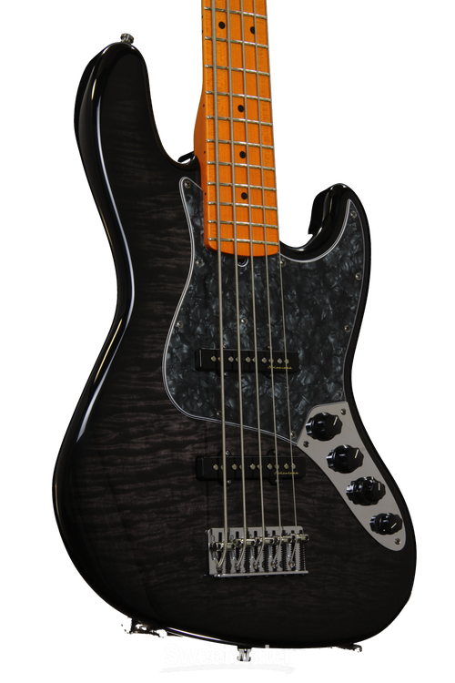 Fender Custom Shop Custom Classic Jazz Bass V - Ebony Transparent