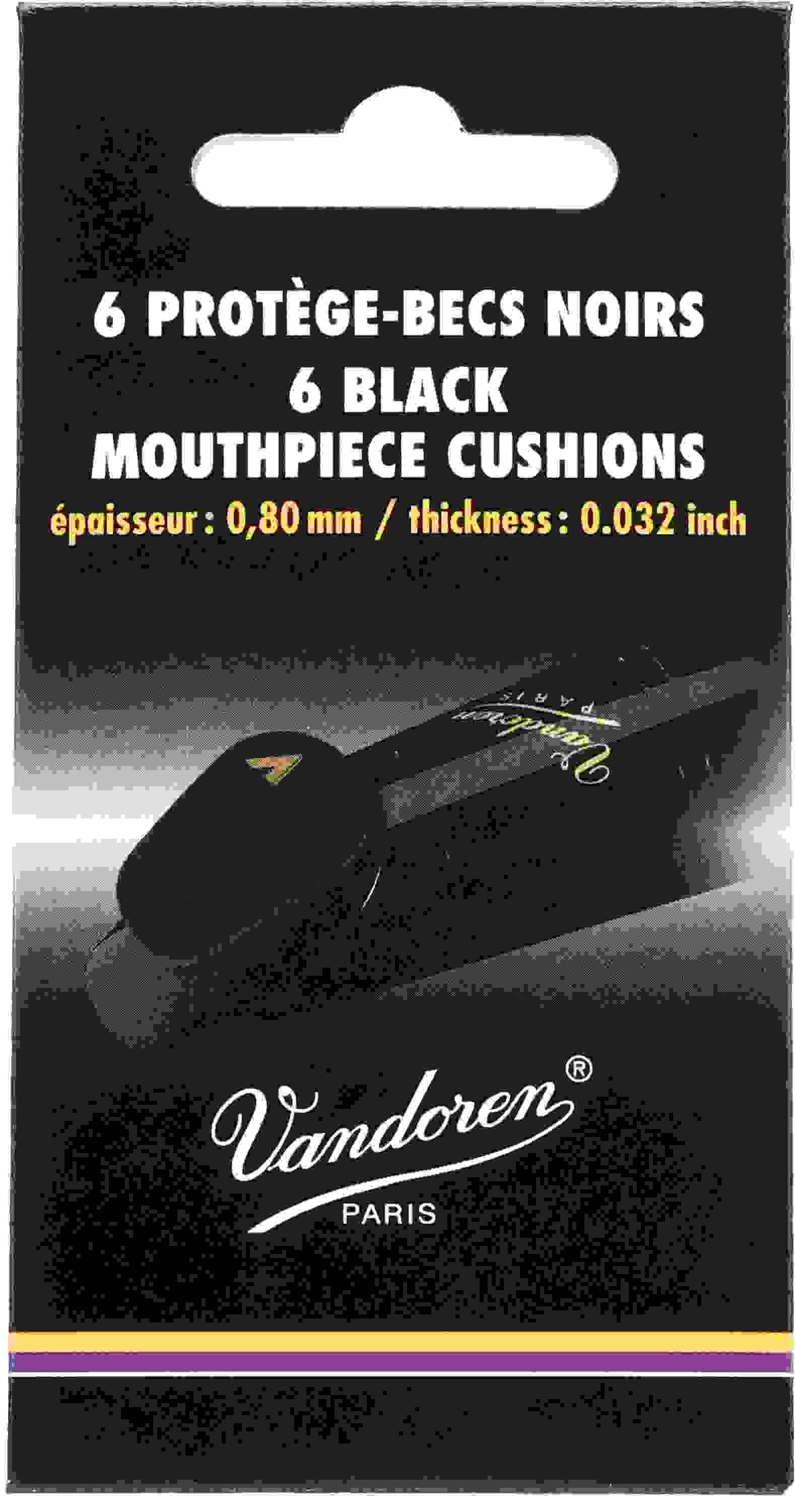 Vandoren VMC6 Mouthpiece Cushions Black, Thick (6pack) Sweetwater