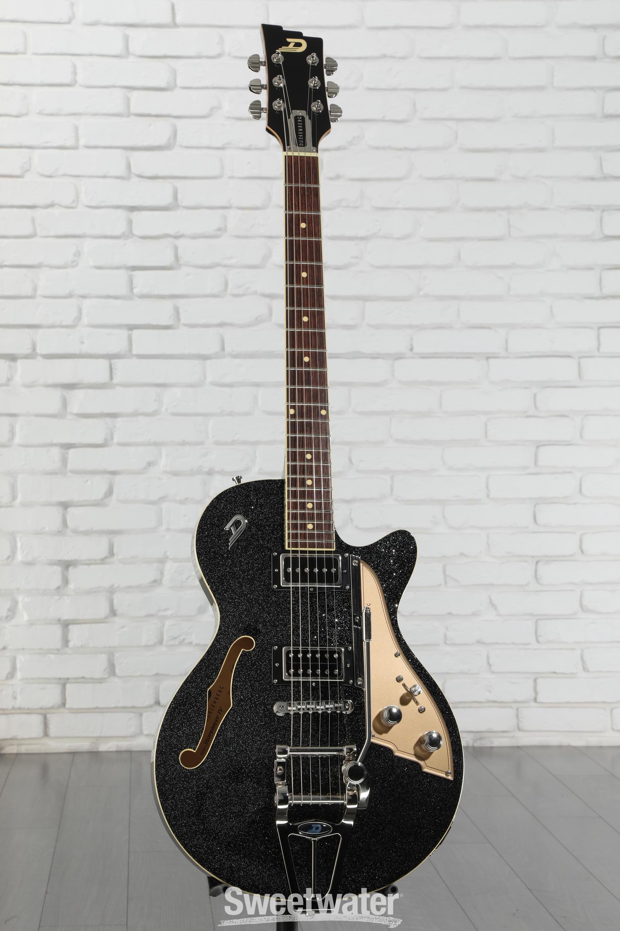 ギター Duesenberg StarPlayer TV Black Duesenberg Starplayer TV+ Semi-hollowbody Electric Guitar