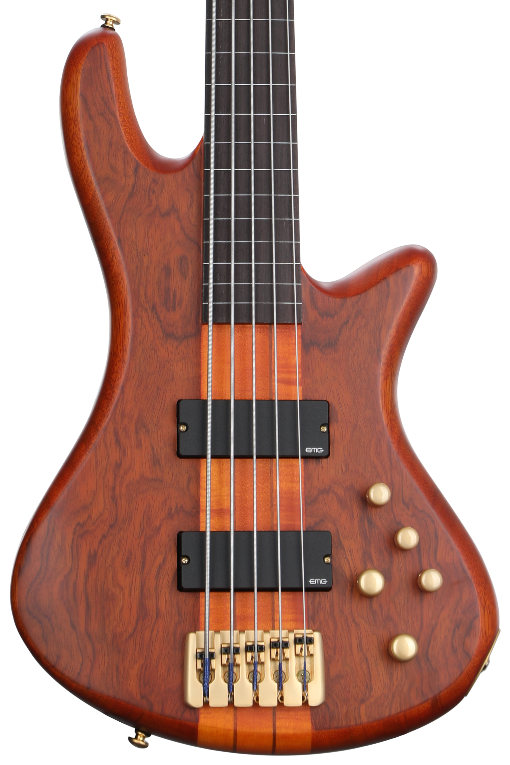 Schecter Stiletto Studio - 5 Fretless - Bass Guitar - Honey Satin