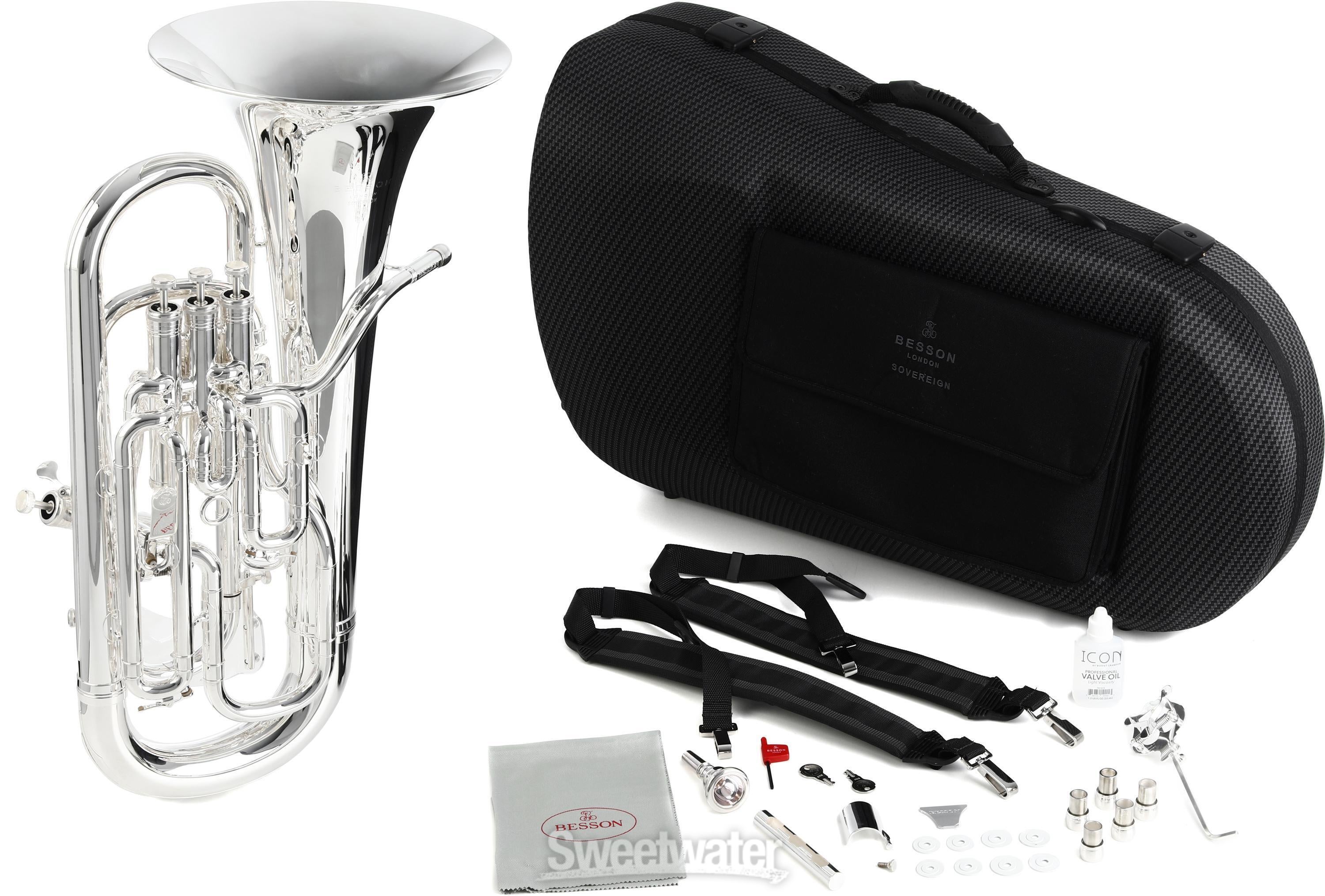 Besson Sovereign 969 Euphonium - Silver-plated | Sweetwater Besson Sovereign 969 Euphonium - Silver-plated | Sweetwater