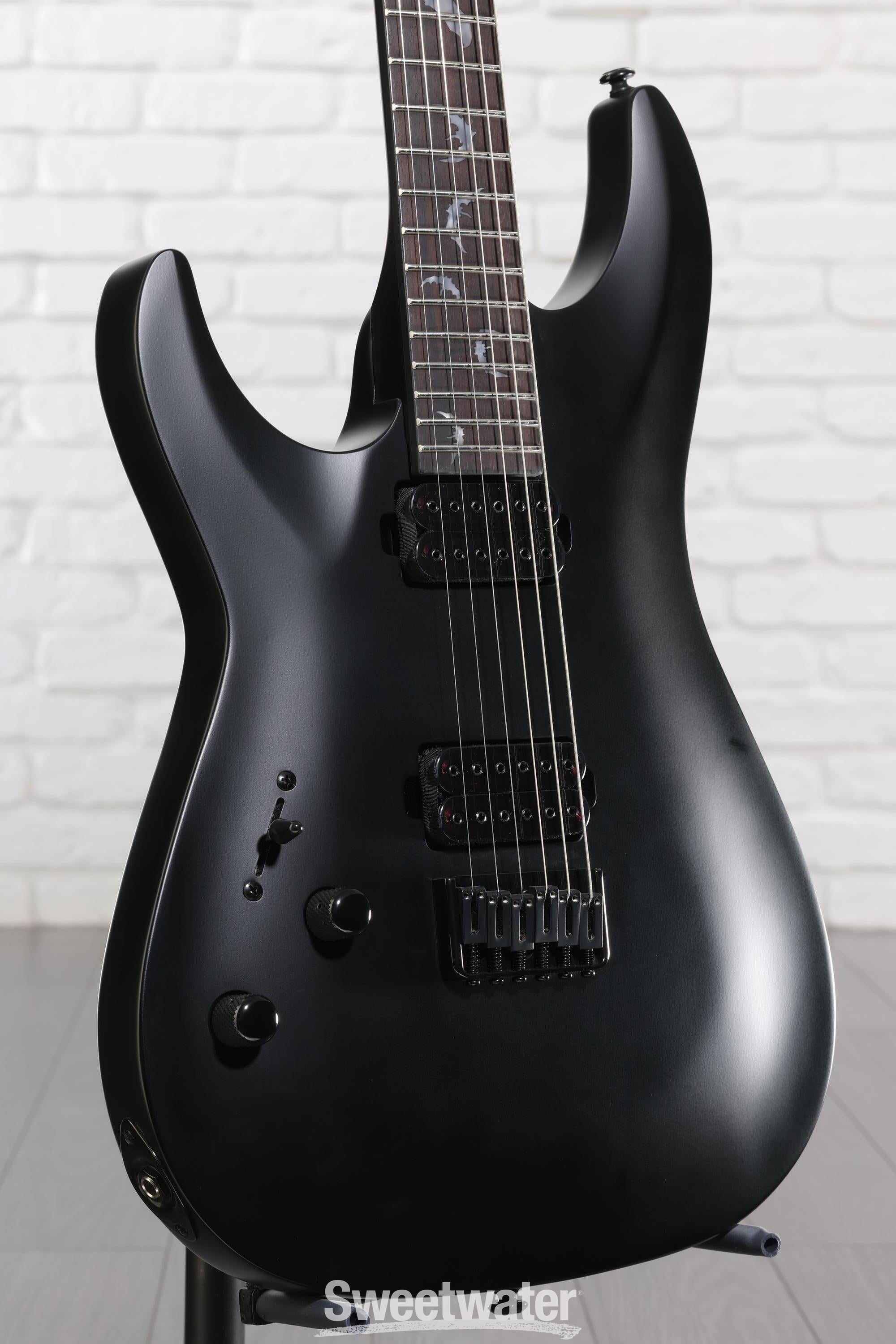 Schecter Damien-6 SBK Left-Handed Electric Guitar - Satin Black