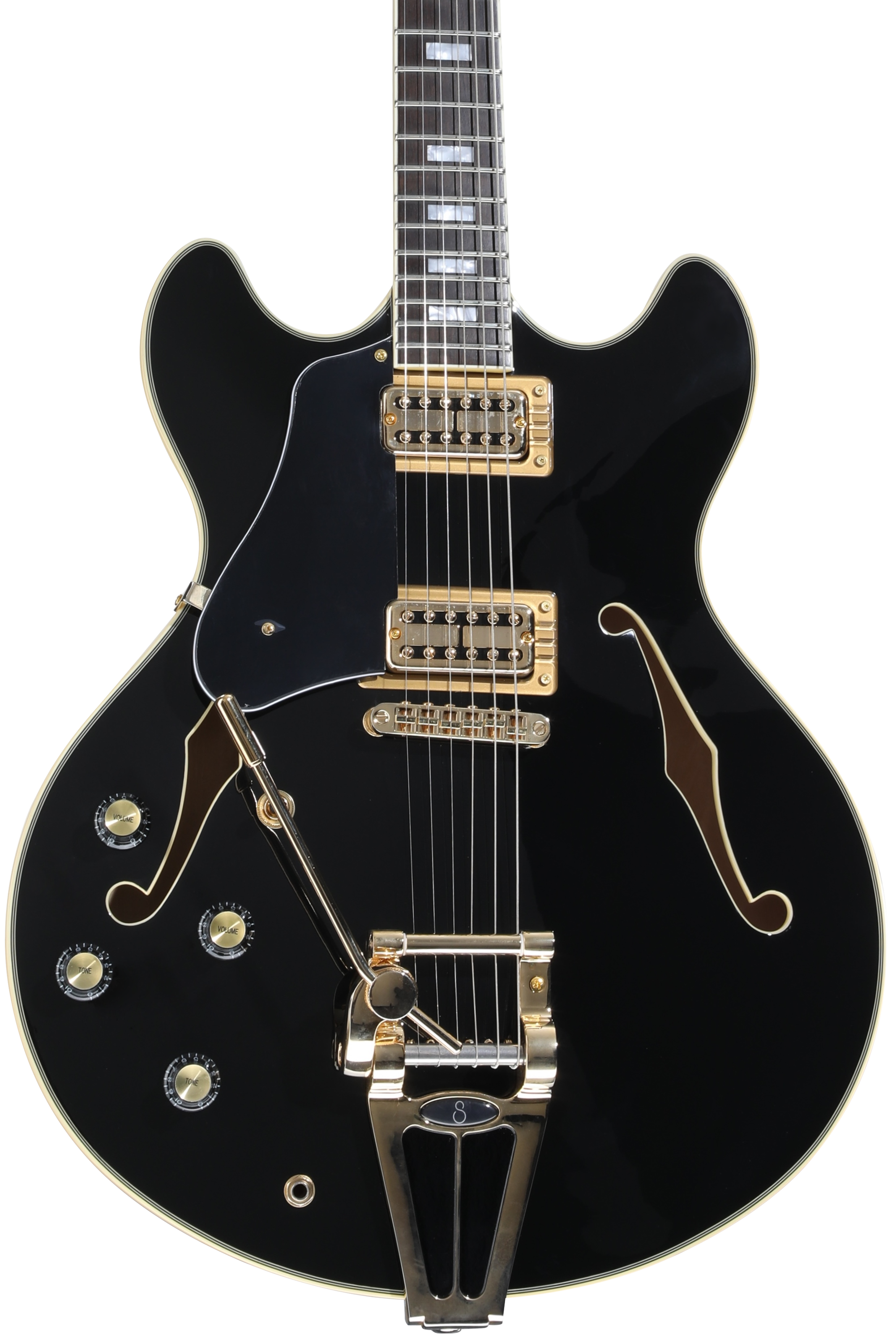 Sire Larry Carlton H7T Left-handed Semi-hollowbody Guitar - Black