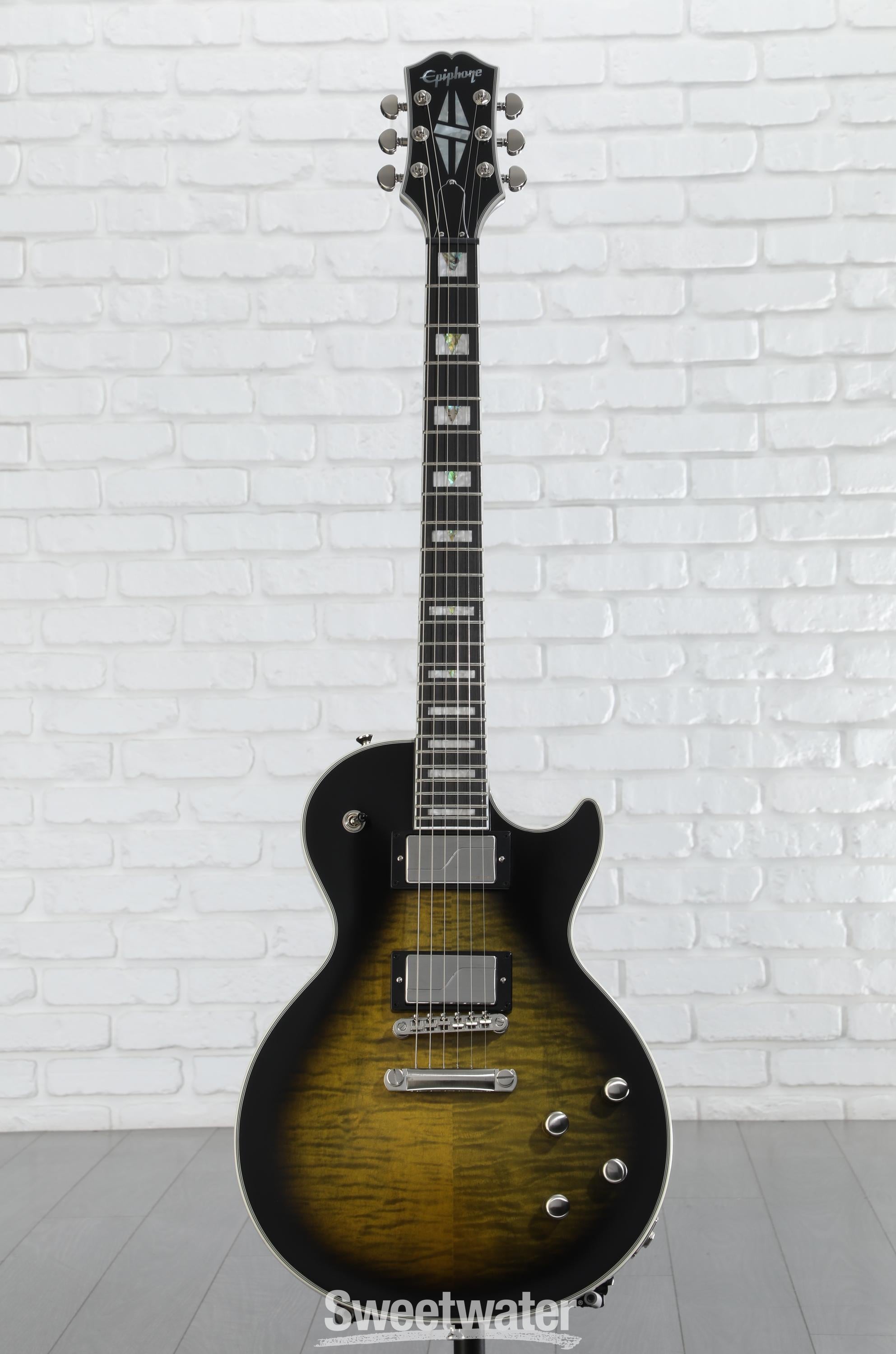 【10974】 Epiphone Les Paul Custom プロフェシー Epiphone Les Paul Prophecy Electric Guitar - Olive Tiger Aged