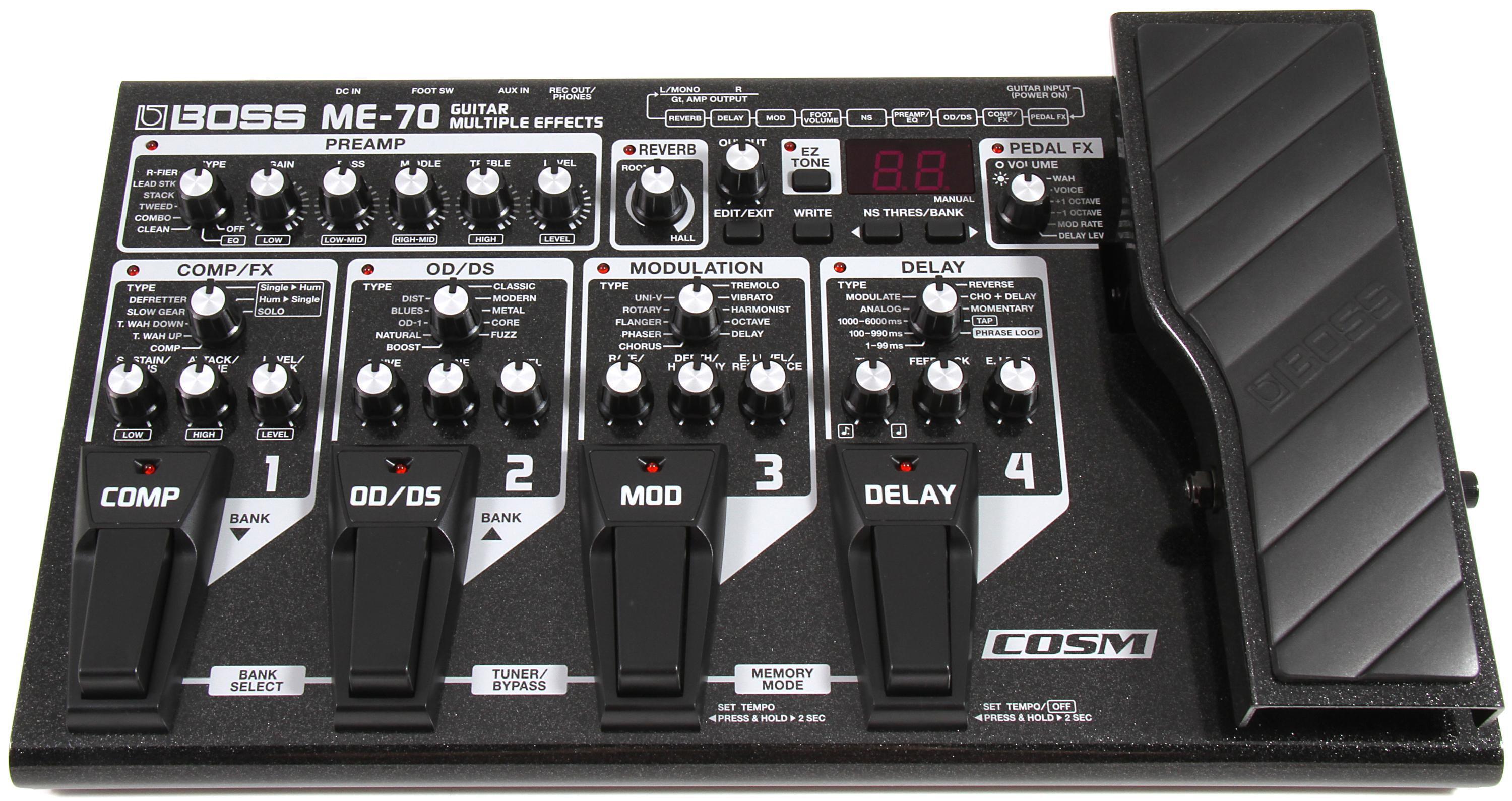 Boss ME-70 Guitar Multi-Effects Pedal Reviews | Sweetwater