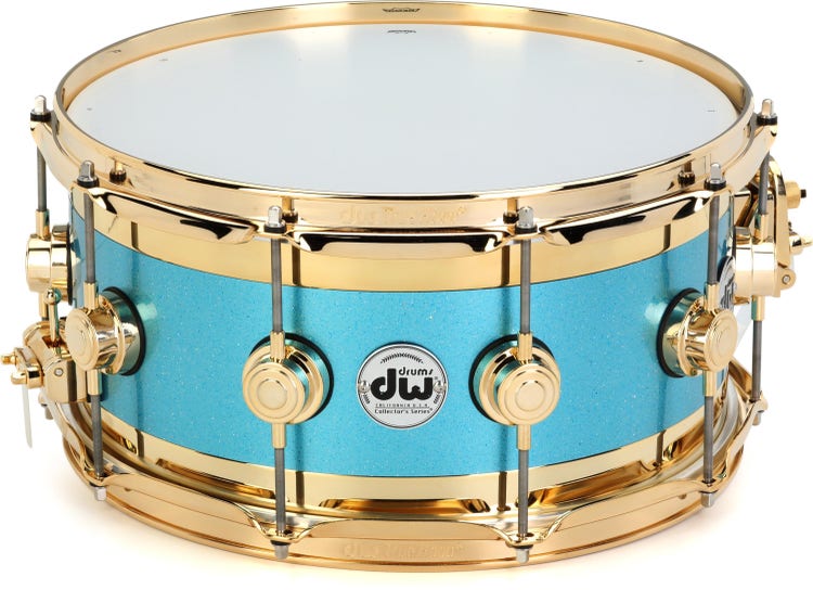 DW Collector's Series Edge Snare Drum - 7 x 14-inch - Silver Blue Sparkle Lacquer