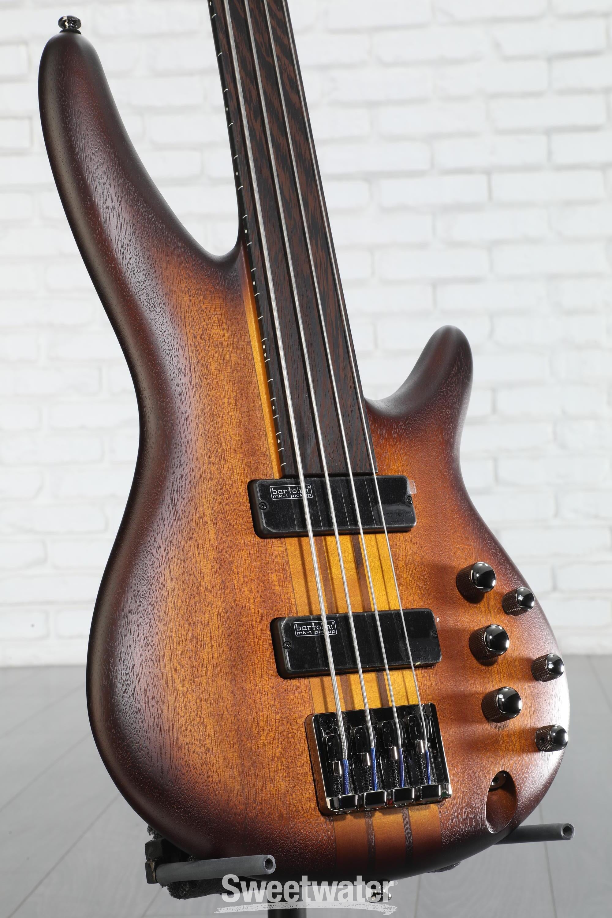 Ibanez Bass Workshop SRF700 Fretless Bass Guitar - Brown Burst