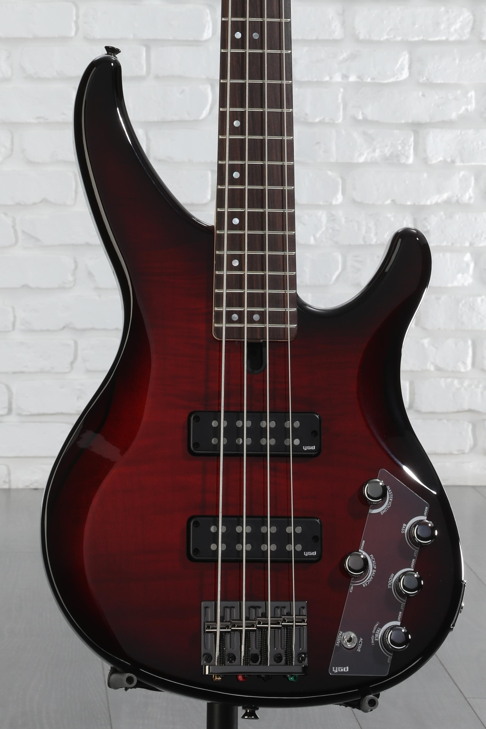 Amazon.com: Yamaha TRBX604 4-String Flamed Maple Bass Guitar