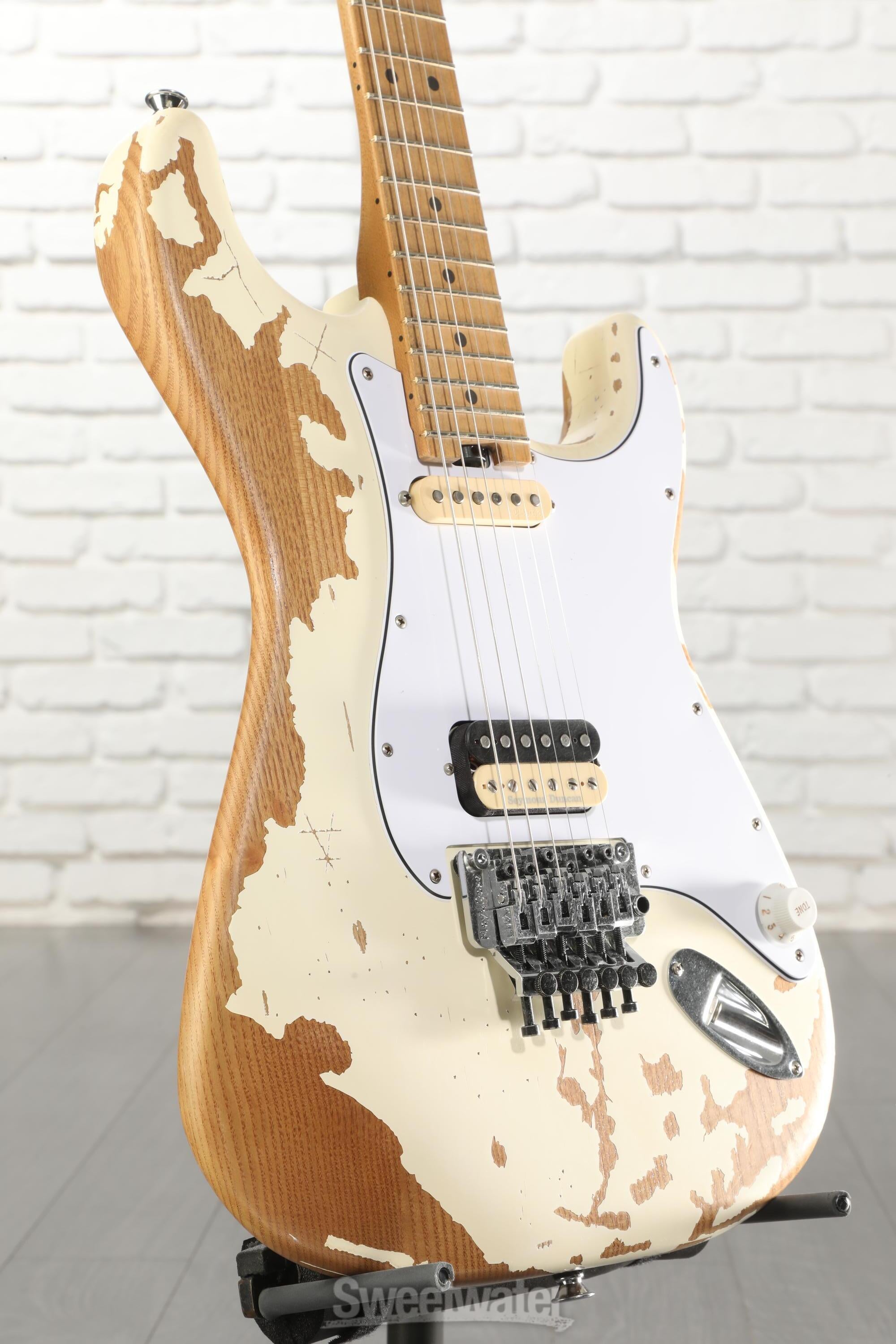 Photo of Charvel Super-Stock SC1 Artist Signature Limited-edition Henrik Danhage Electric Guitar - White Relic