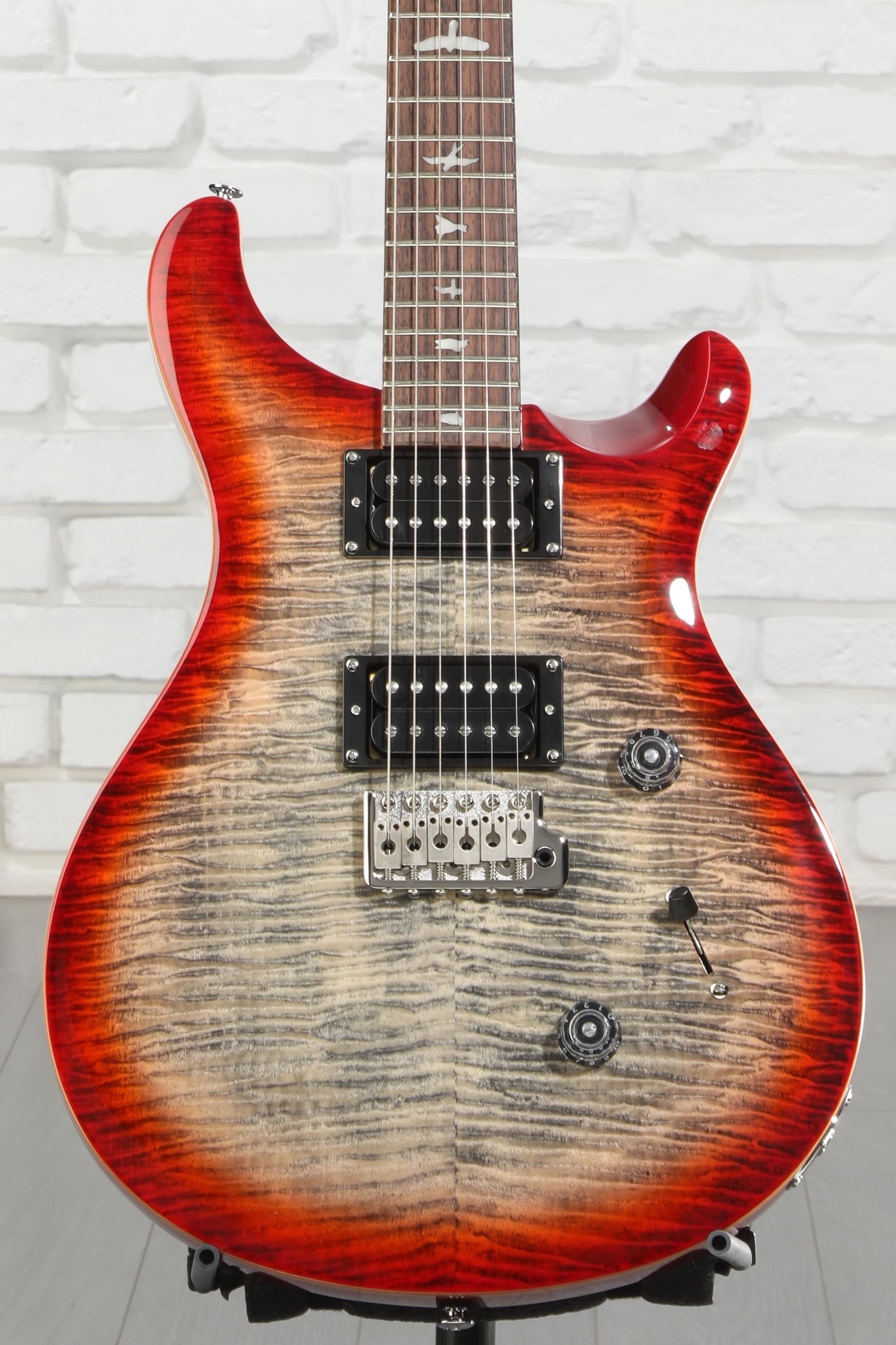 PRS SE Custom 24 Electric Guitar - Charcoal Cherry Burst | Sweetwater