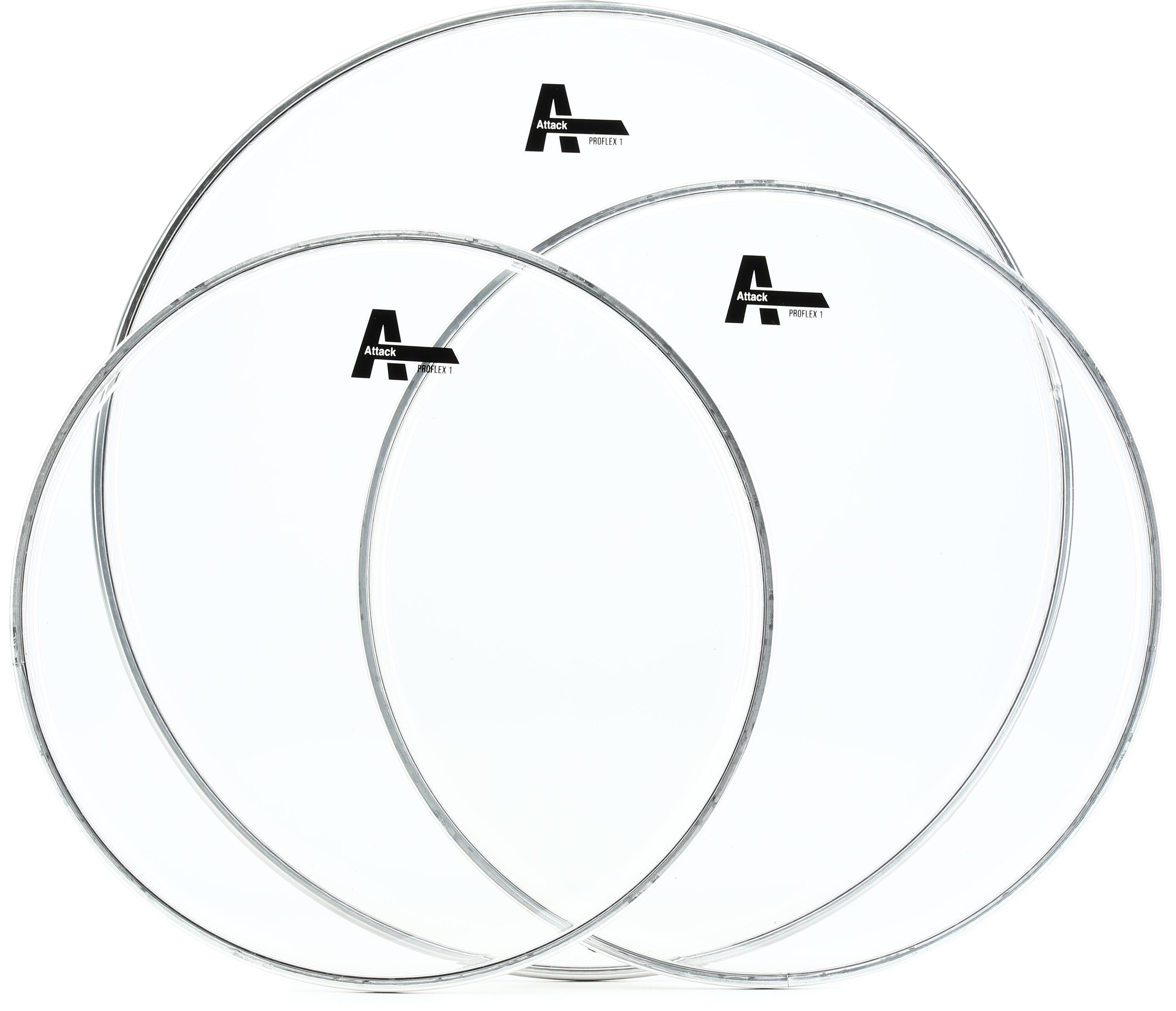 Attack Proflex 1 Clear 3piece Drumhead Pack Sweetwater