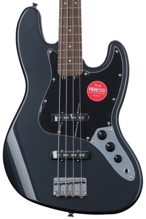 Squier Affinity Series Jazz Bass - Charcoal Frost Metallic with Laurel  Fingerboard