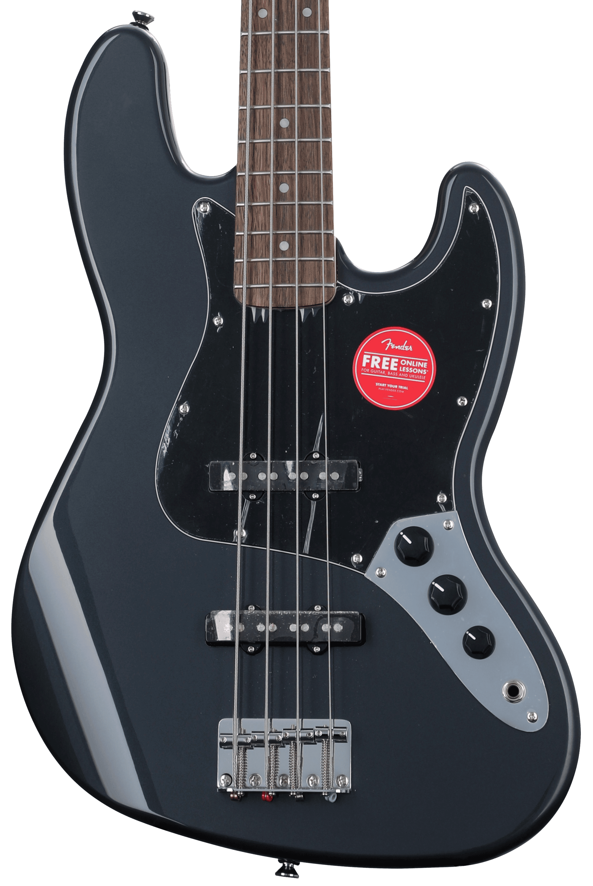 Squier Affinity Series Jazz Bass - Charcoal Frost Metallic with Laurel 