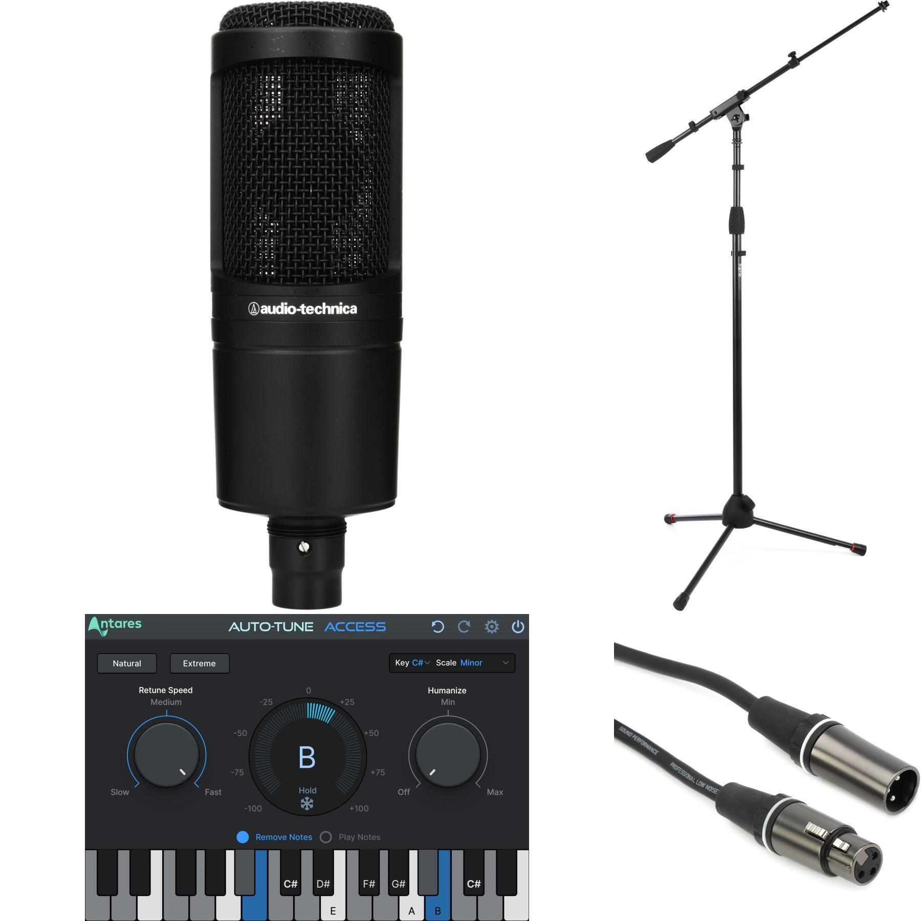 6 piece Combo! Mic AT2020 XLR 2024 , stand, pop filter, shield, etc.. YOU GET ALL