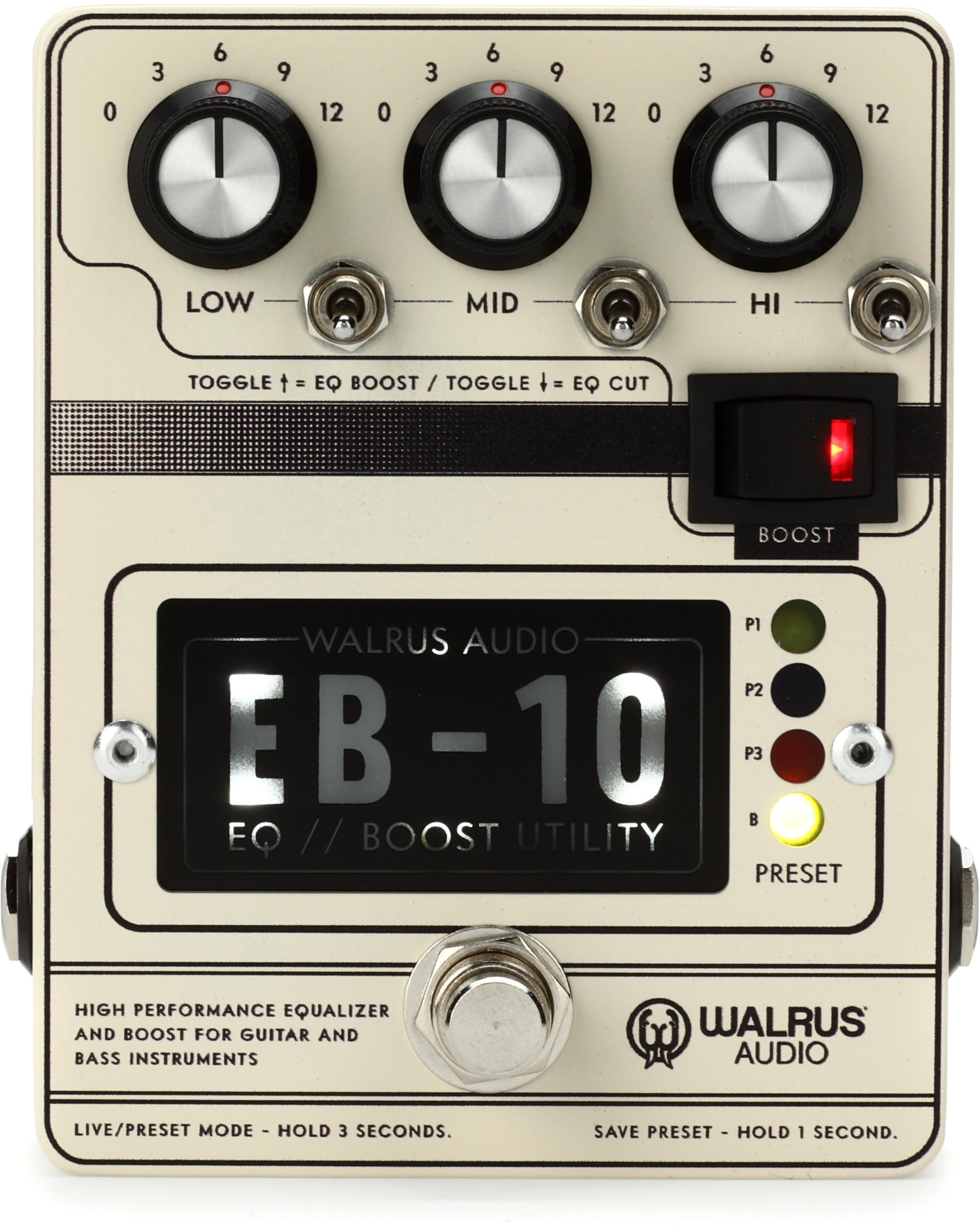 Walrus Audio EB-10 Preamp/EQ/Boost Pedal - Cream Reviews | Sweetwater