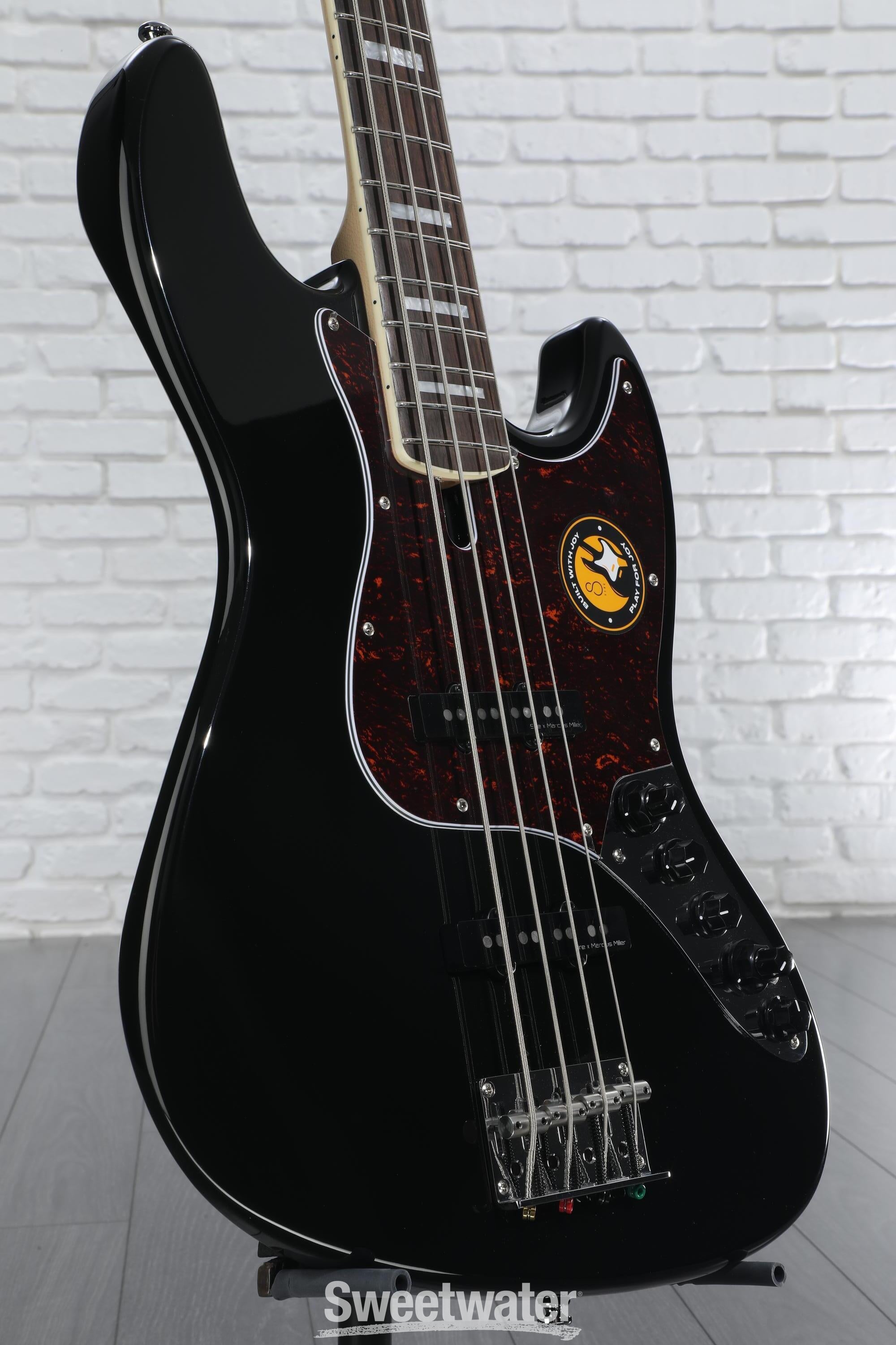 ベース Sire V7 4ST Alder Black 2nd Generation Sire Marcus Miller V7 Alder 4-string Bass Guitar - Black
