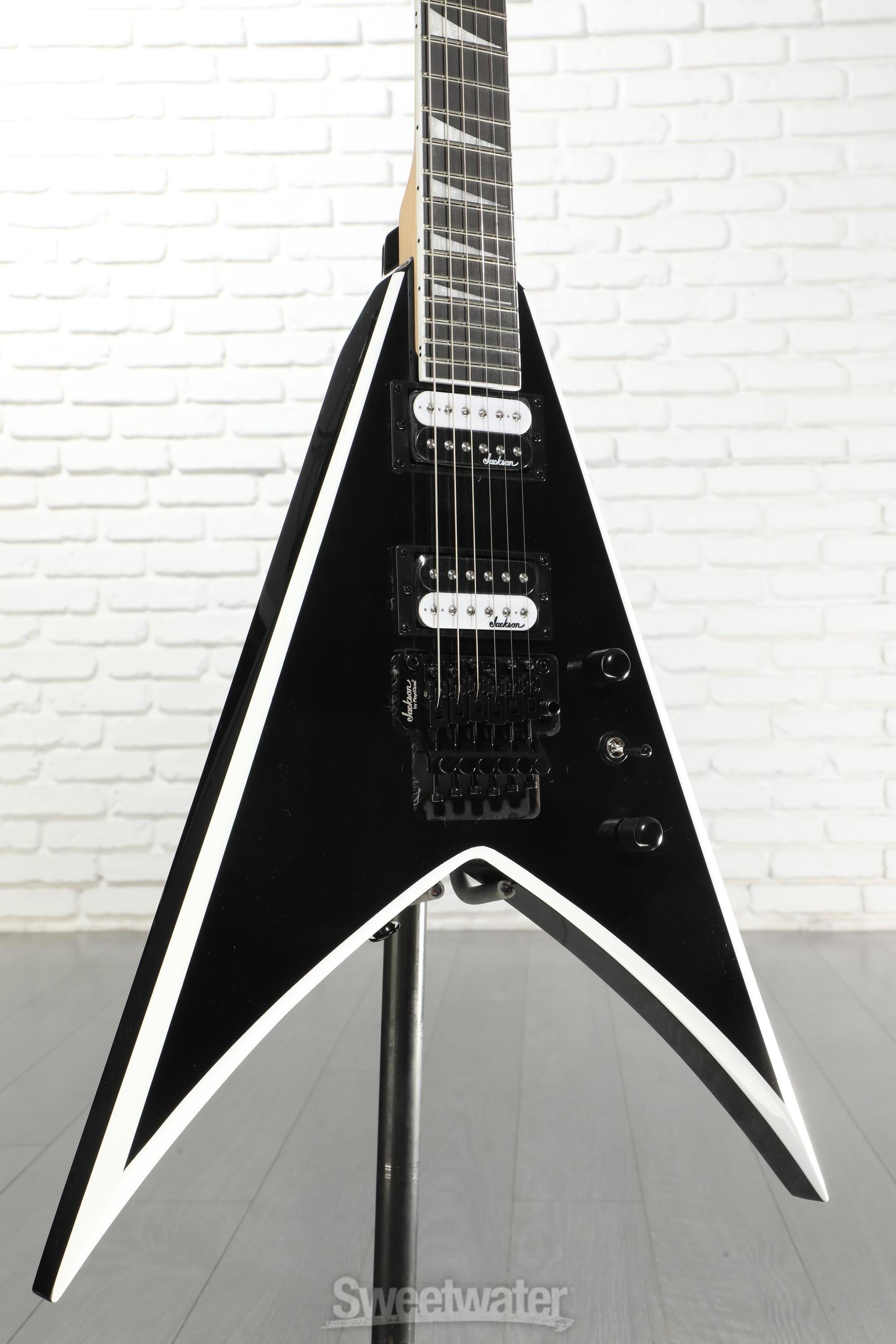 Jackson JS Series King V JS32 - Black with White Bevels | Sweetwater