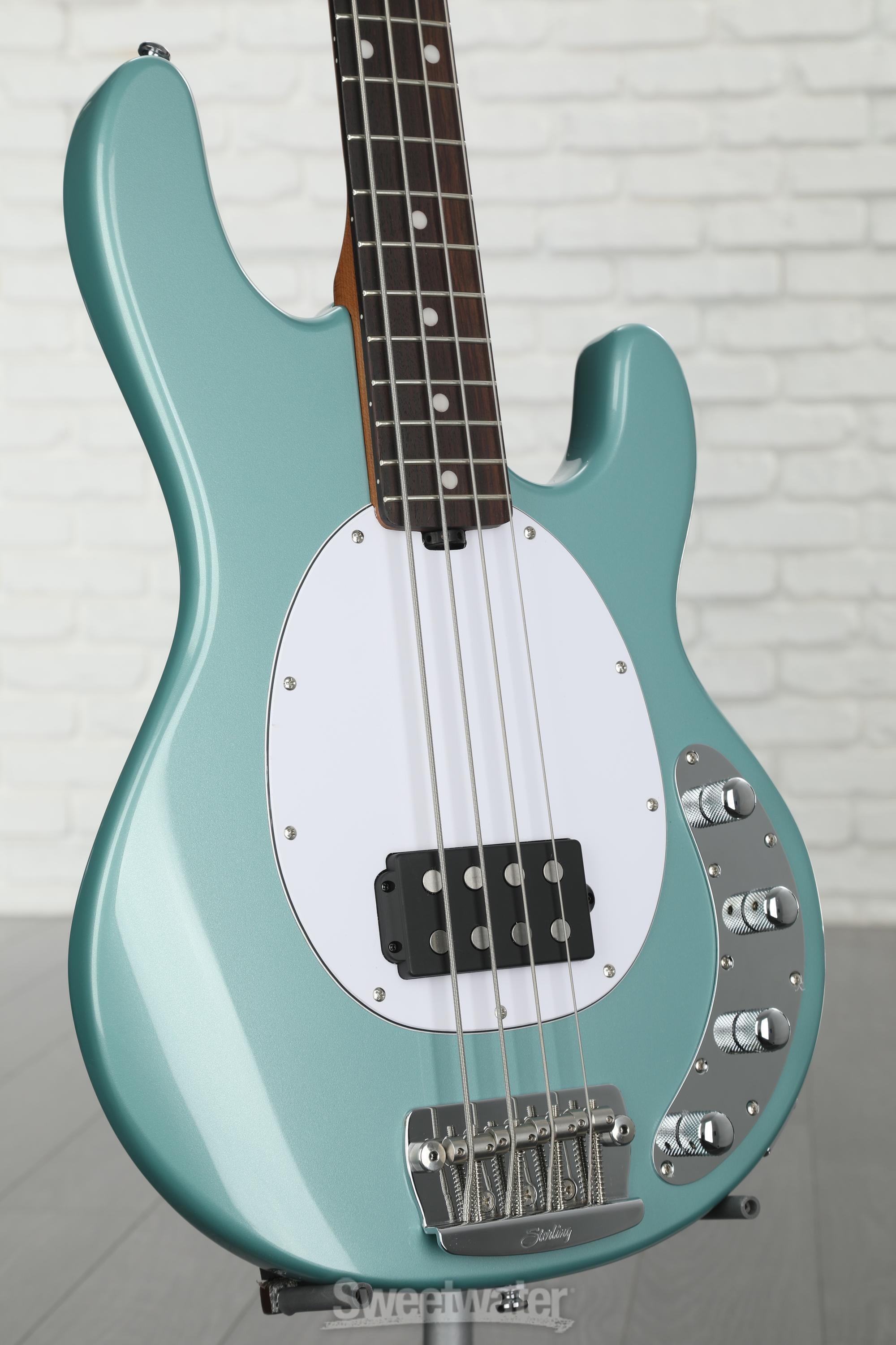 Sterling By Music Man StingRay RAY34 Bass Guitar - Dorado Green