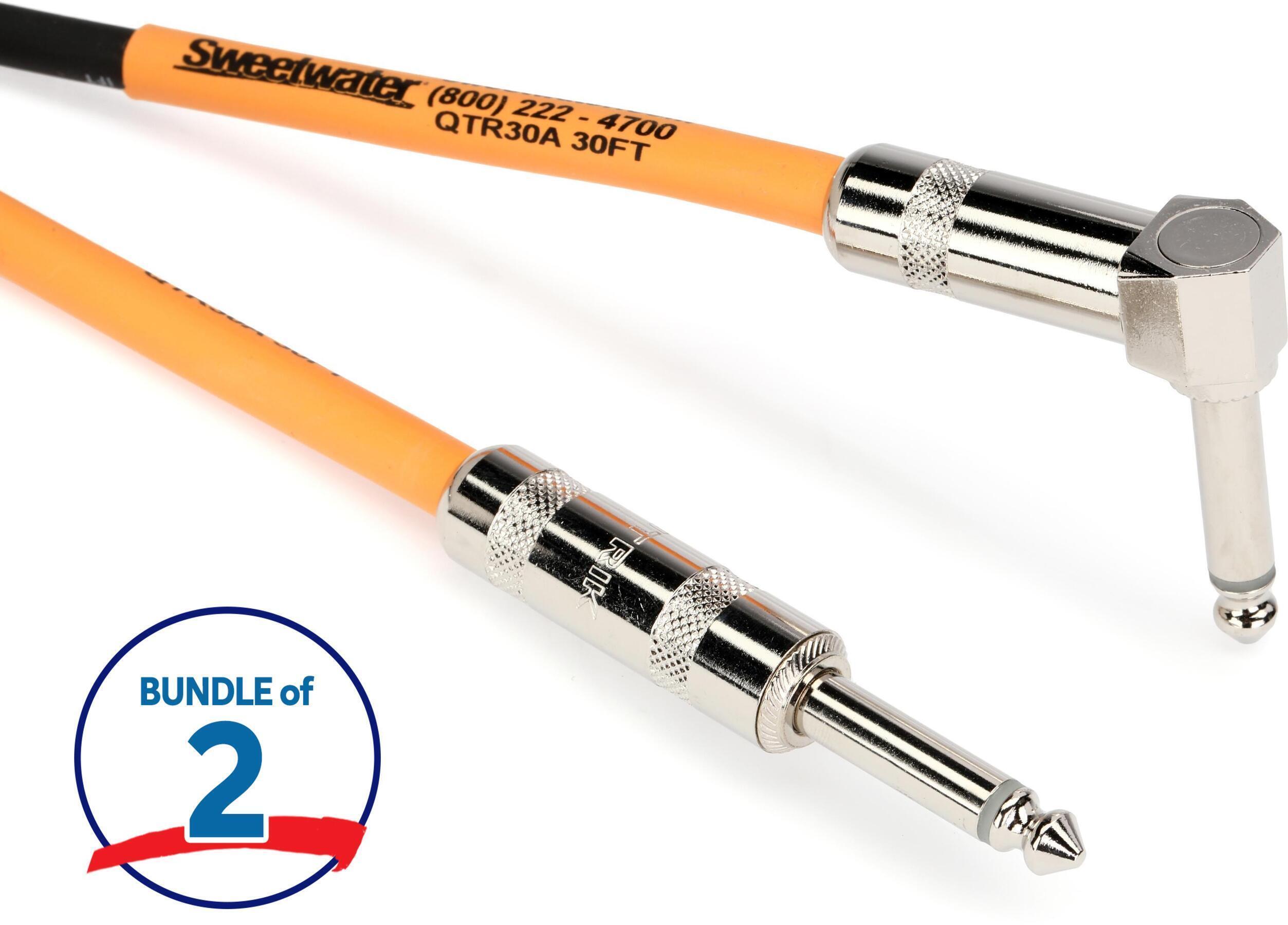 Photo of Pro Co EGL-30 Excellines Straight to Right Angle Instrument Cable - 30 foot (2-pack)