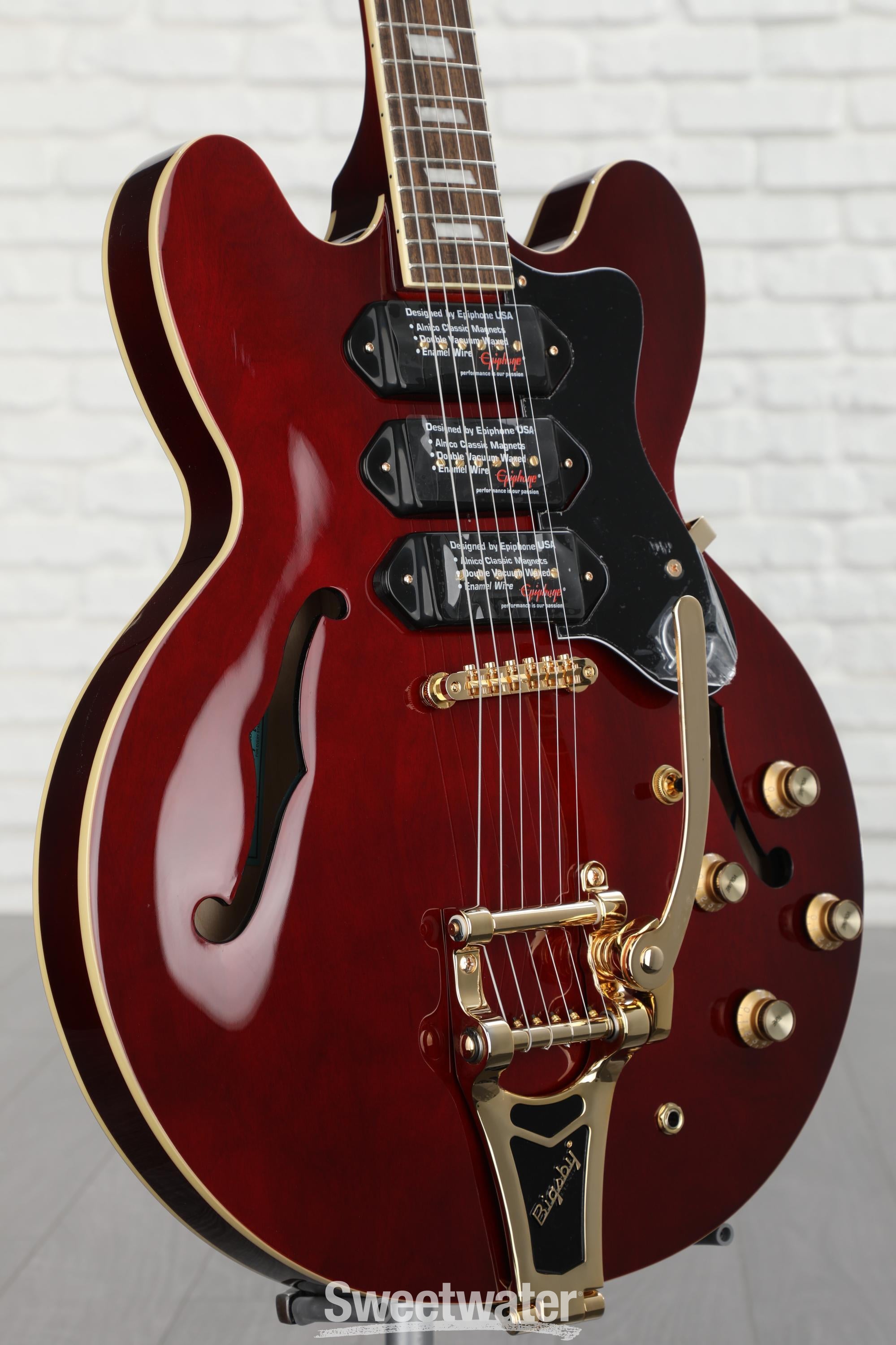 Epiphone riviera custom p93 deals wine red