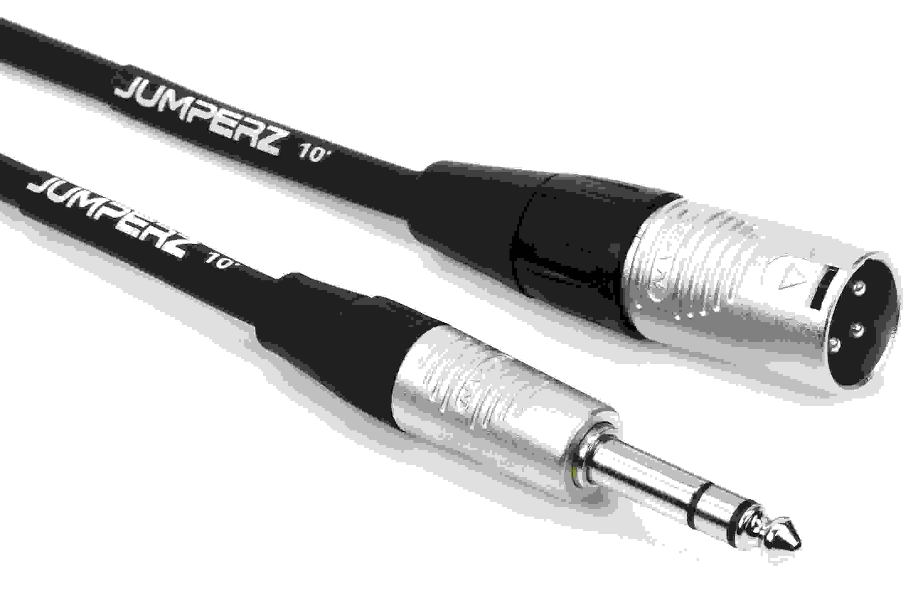 JUMPERZ JBTRSXM-10 Blue Line Patch Cable - TRS Male to XLRM Male - 10 foot