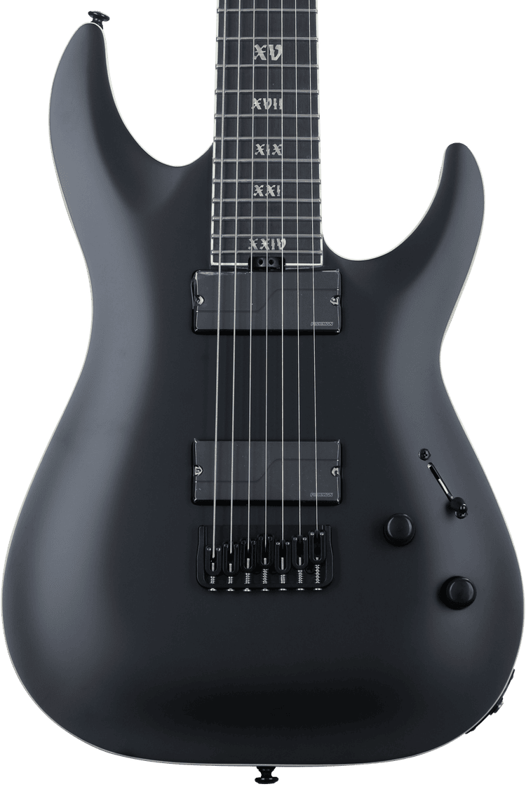 Schecter C-7 SLS Evil Twin Electric Guitar - Satin Black | Sweetwater