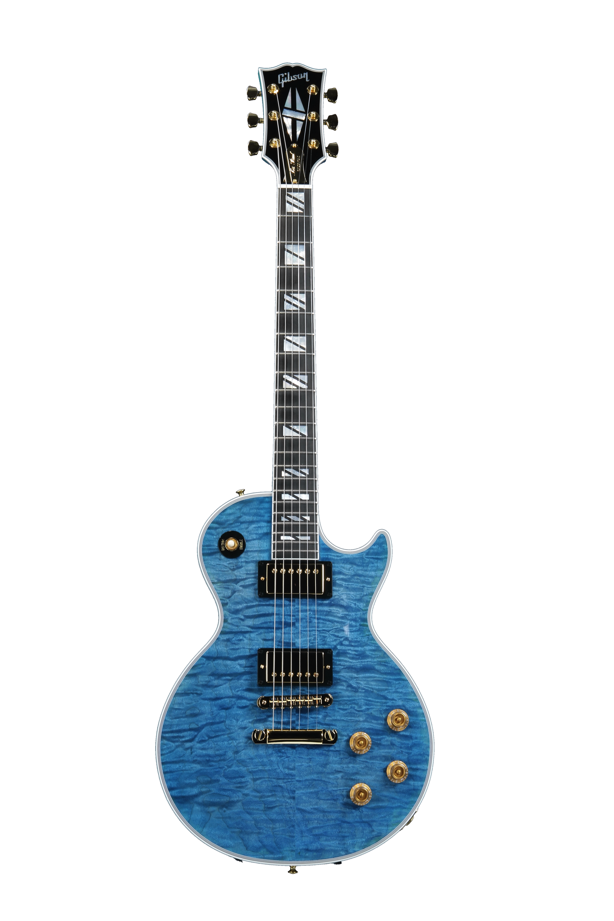 Gibson Custom Les Paul Custom Quilt Top - Trans Aqua | Sweetwater